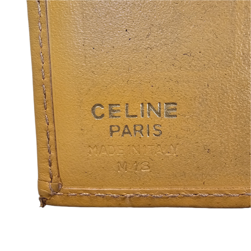 Celine Monogram Leather & Canvas Wallet