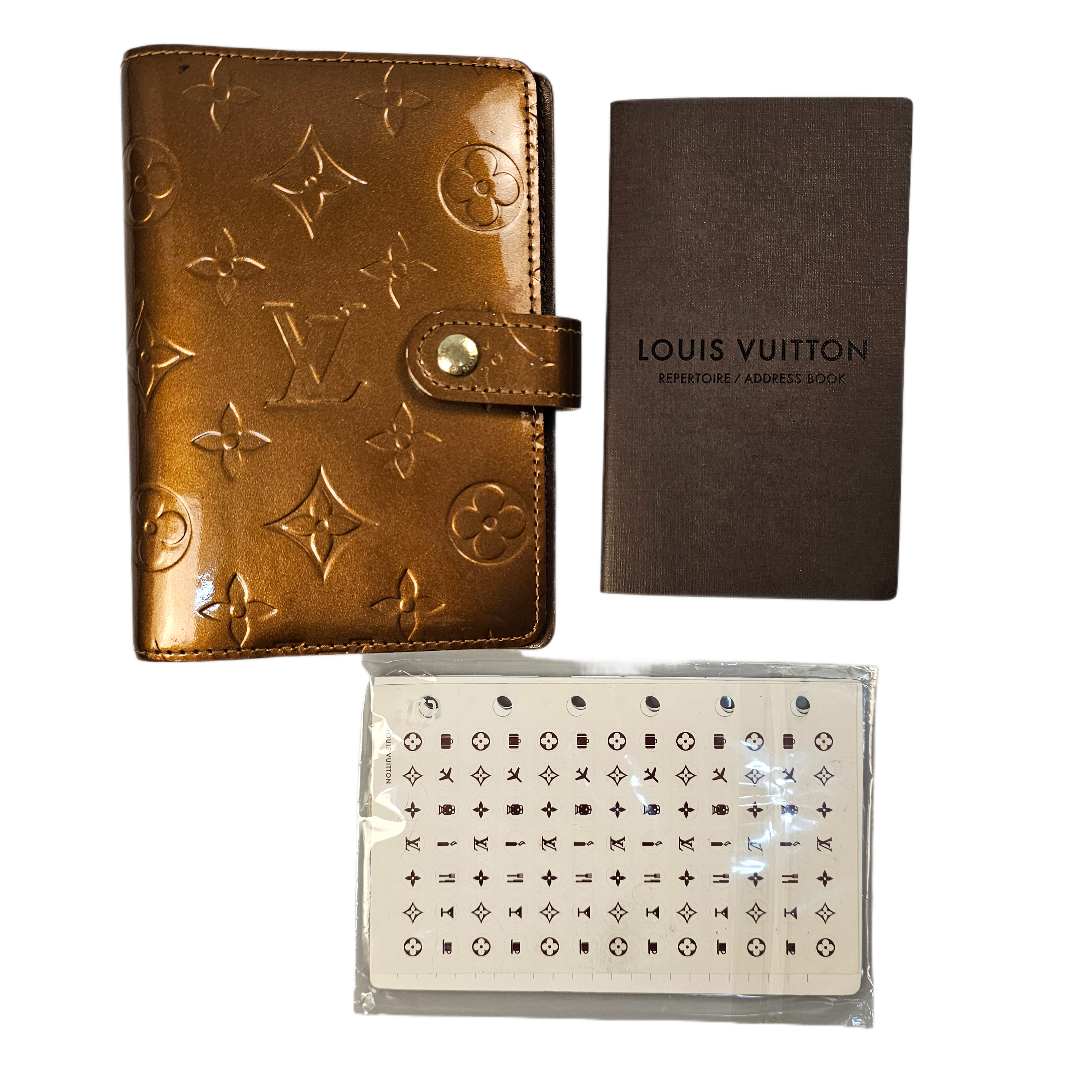 Louis Vuitton Vernis Monogram Bronze Leather Agenda