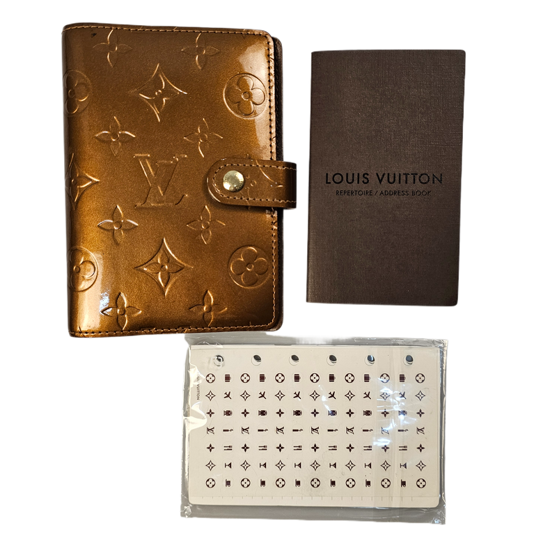 Louis Vuitton Vernis Monogram Bronze Leather Agenda