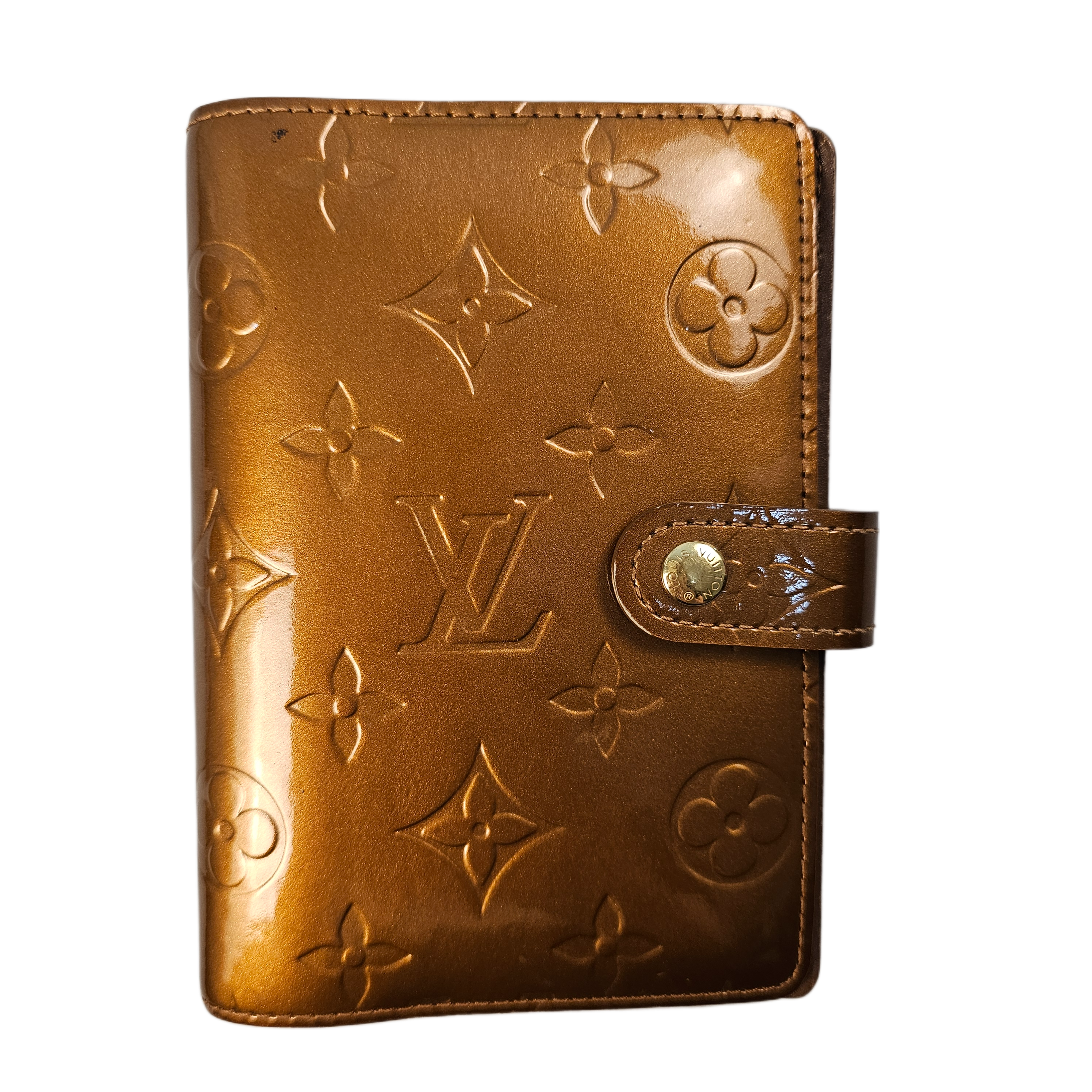 Louis Vuitton Vernis Monogram Bronze Leather Agenda