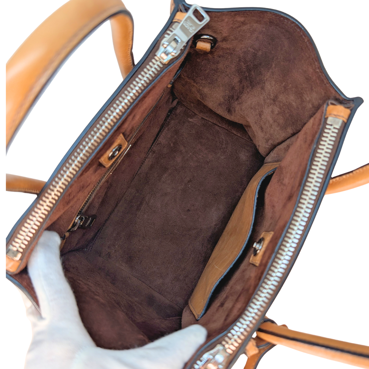 Prada Glace Tote Bag Brown