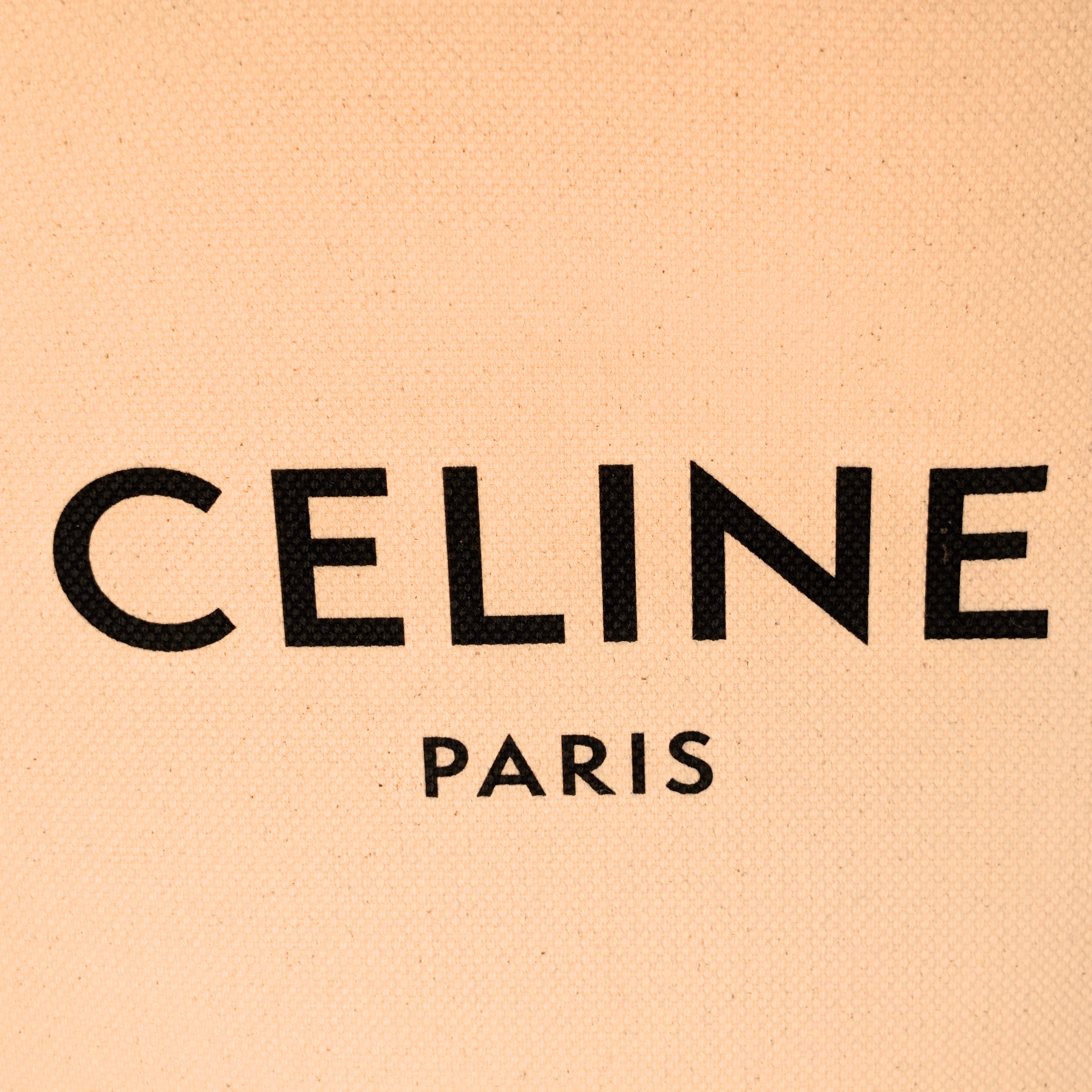 Celine Leather X Canvas Cabas Vertical Tote Bag Large