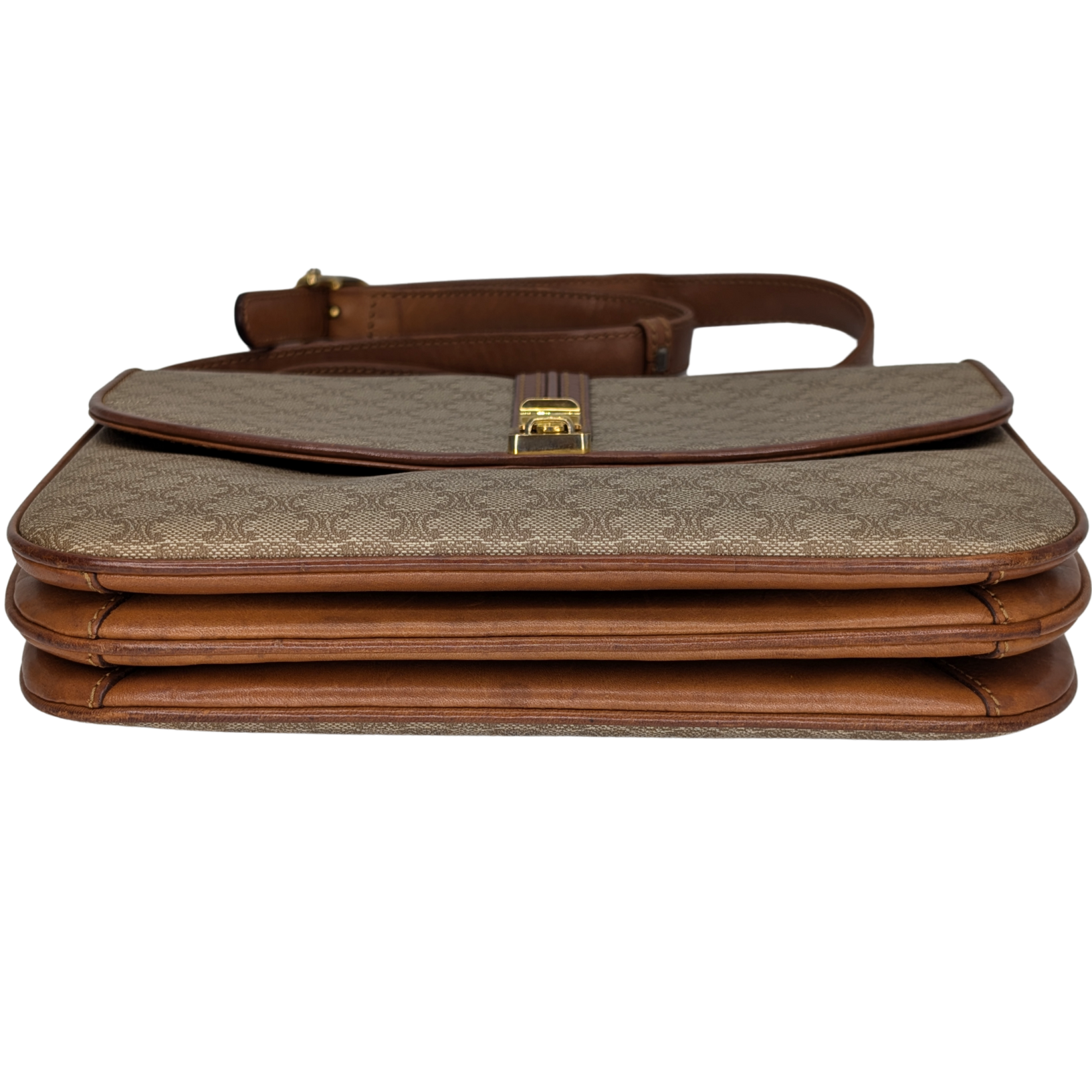 Celine Macadam Shoulder Bag Beige