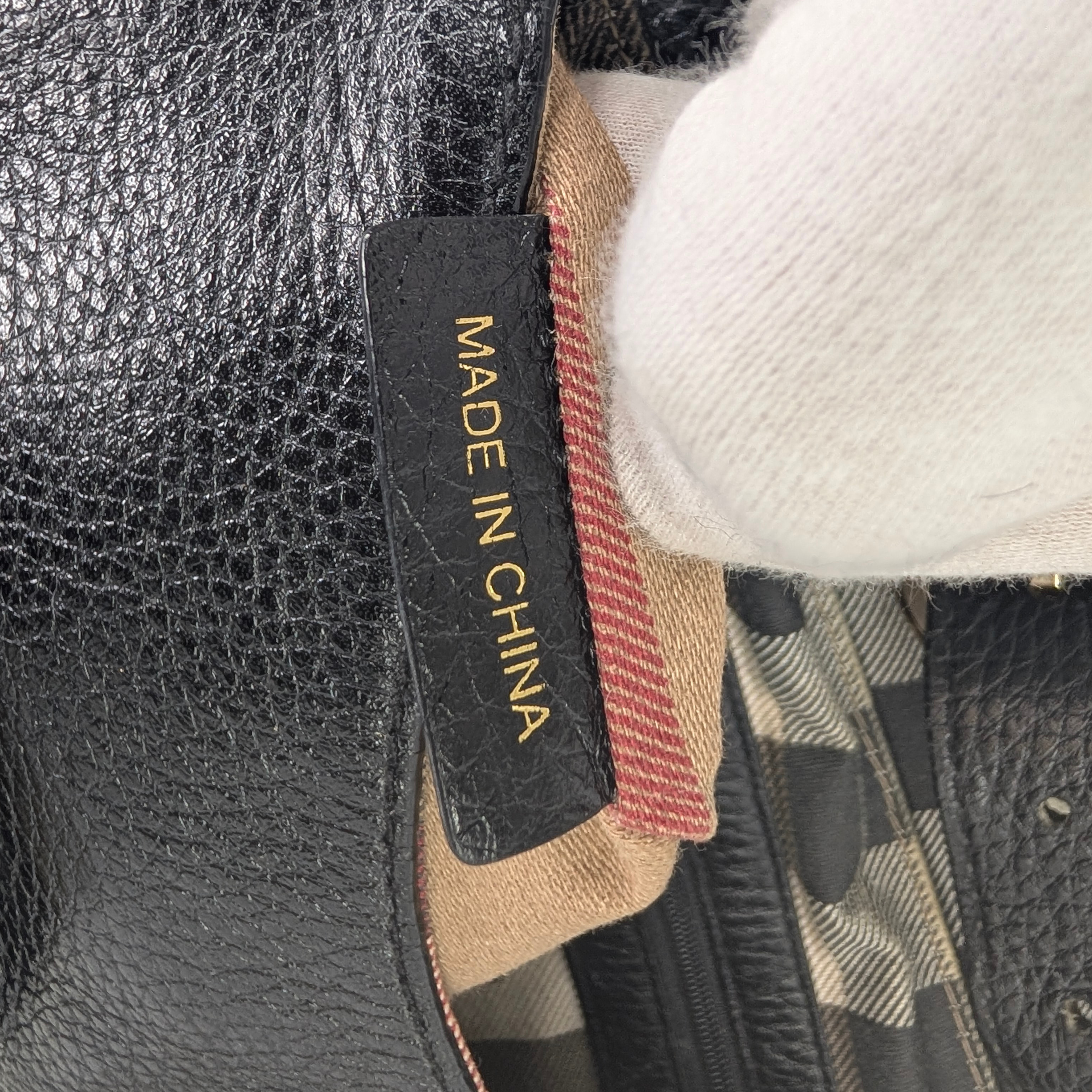 Burberry Leather Shoulder Bag Black