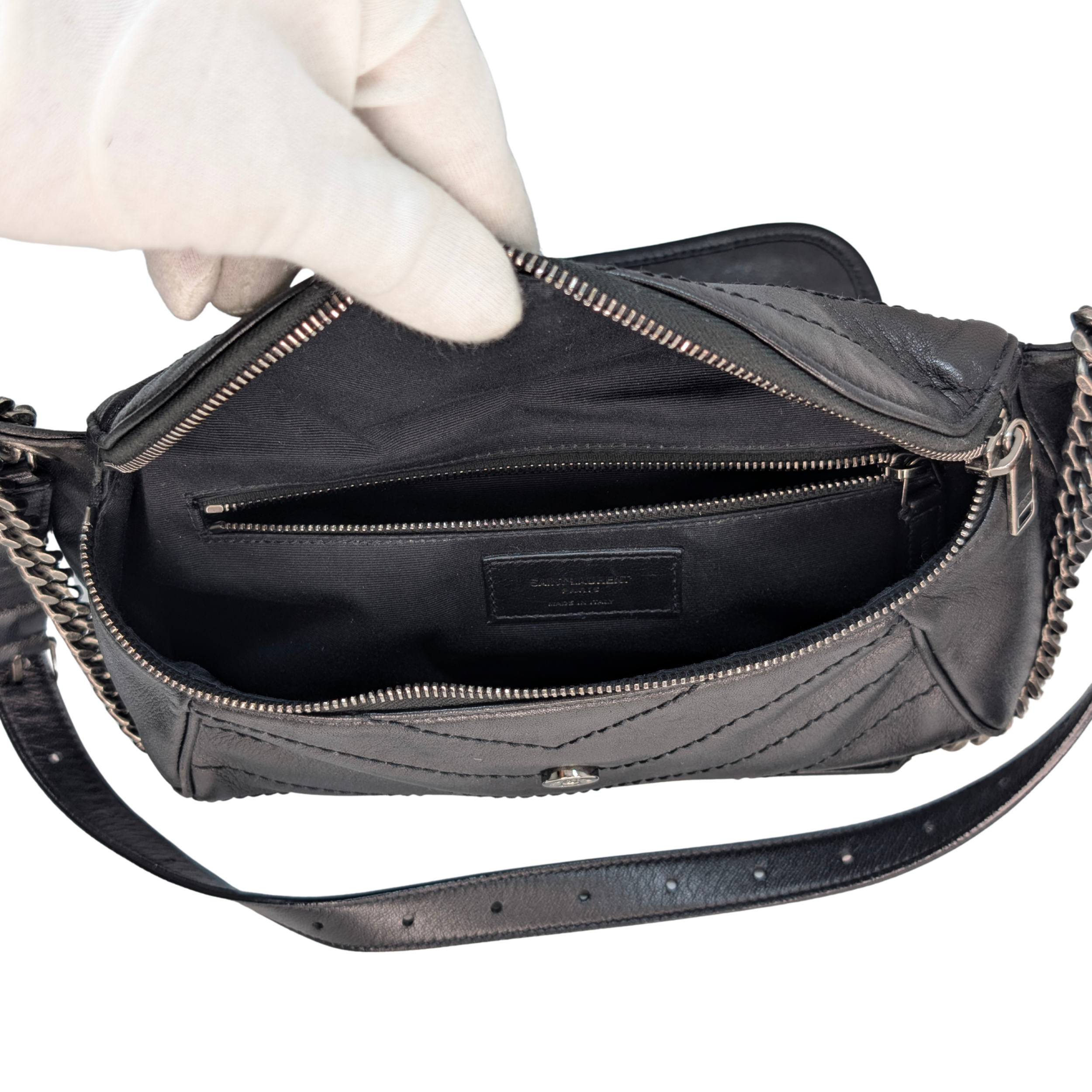 Yves Saint Laurent Niki Stardust studded Bag Black