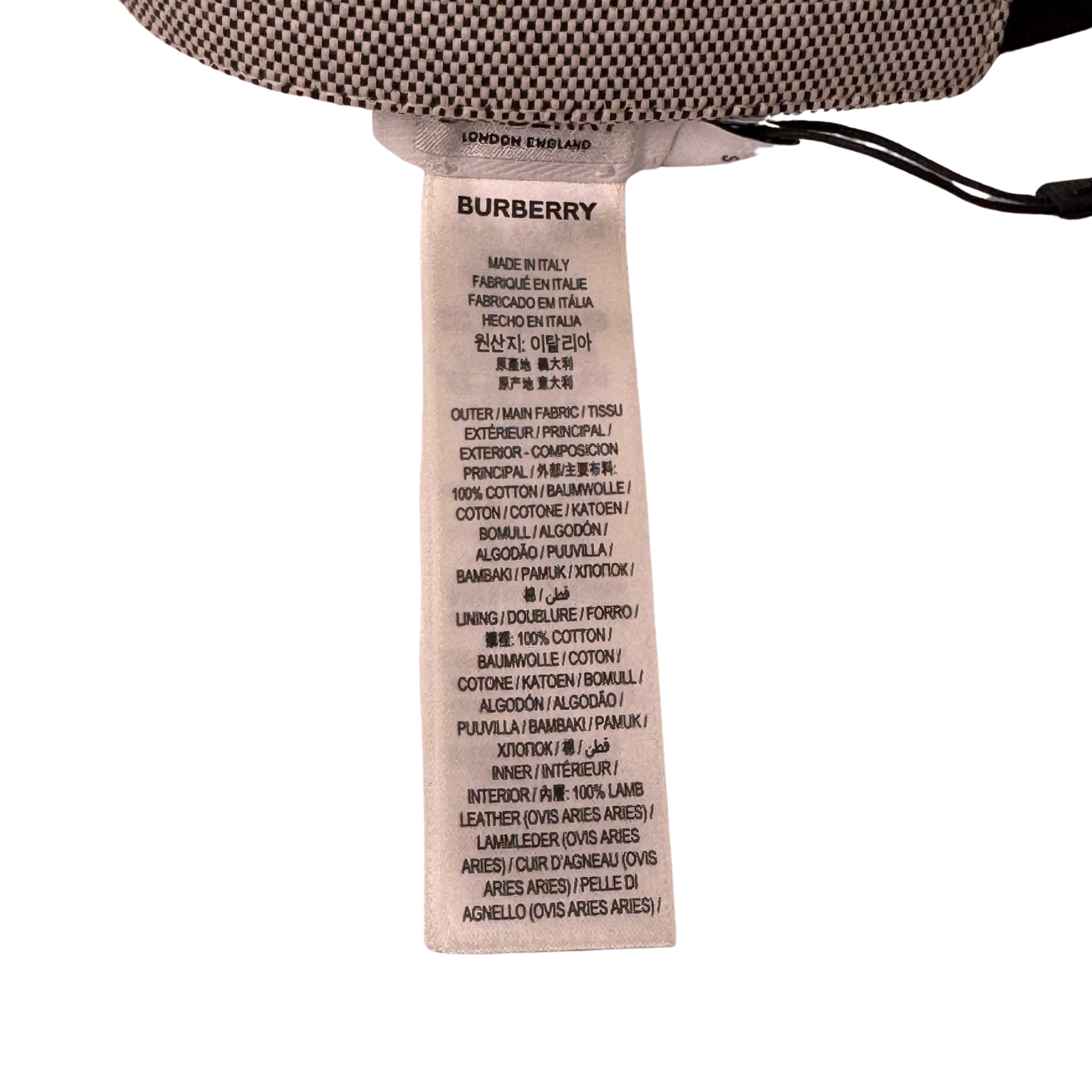 Burberry Neoprene Detachable Pouch Sun Visor Cap hat Small