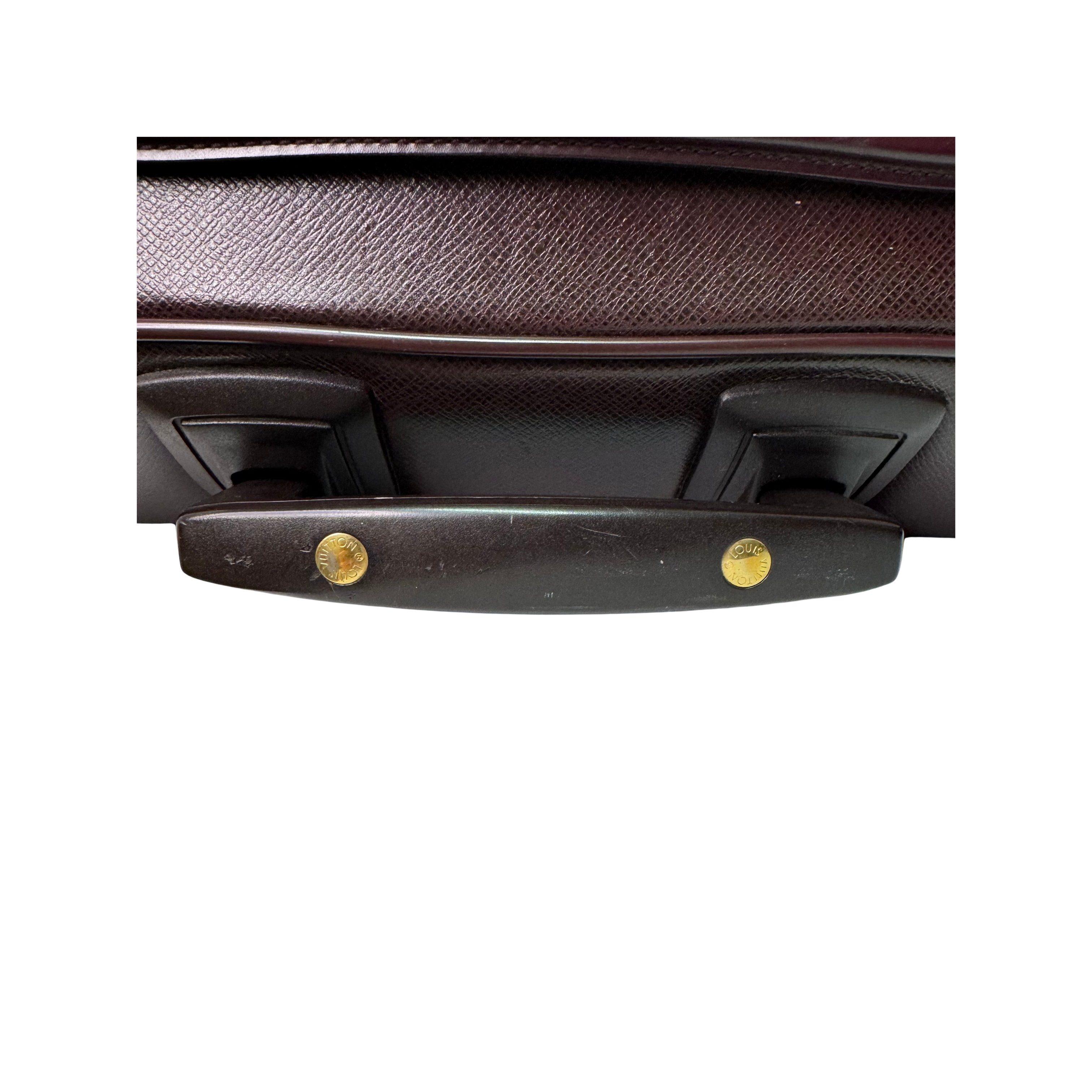 Louis Vuitton Pegase 45 Luggage Bag Leather Burgundy