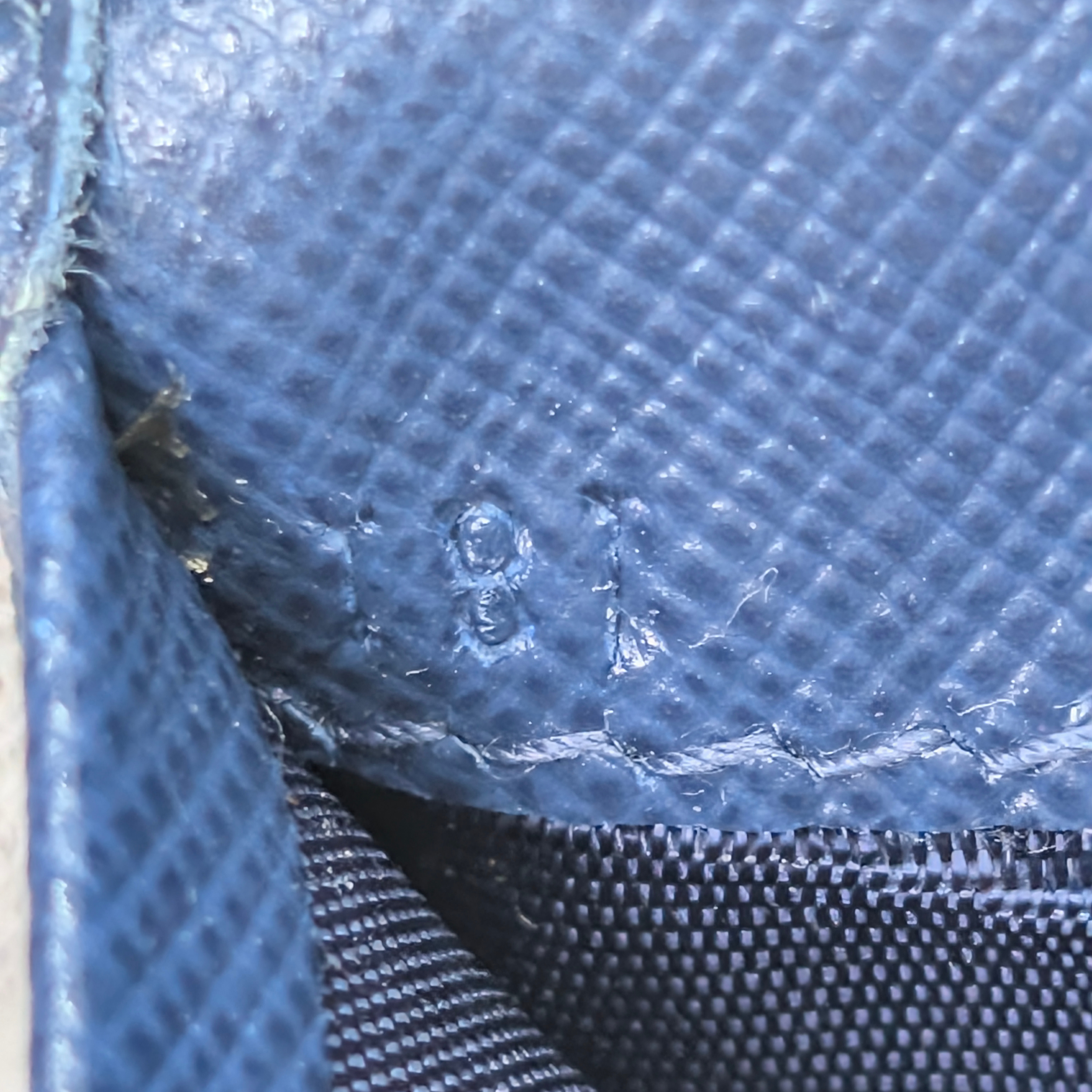 Prada Saffiano Leather Navy Blue Long Wallet