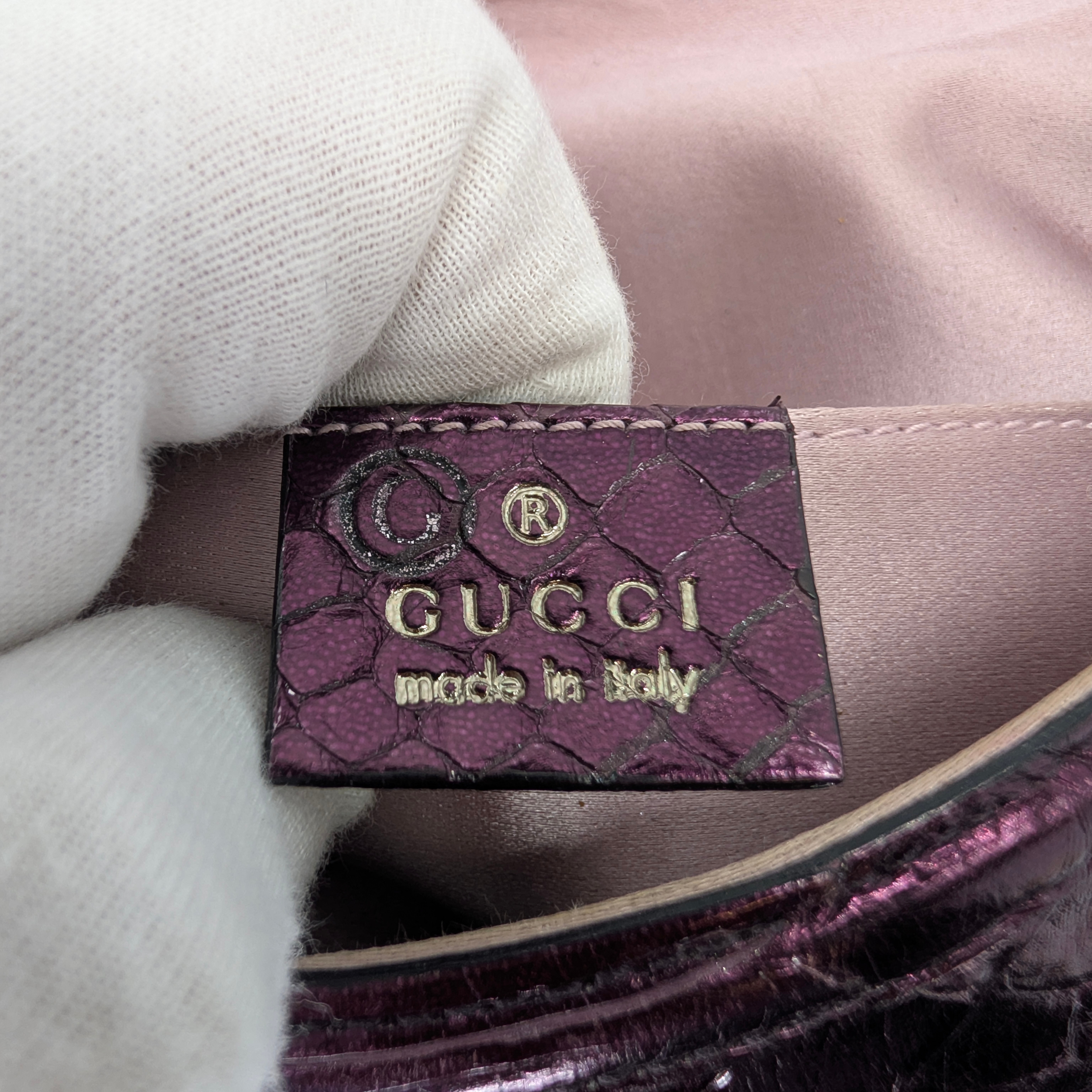 Gucci x Tom Ford Python Dragon Motif Hand bag Purple