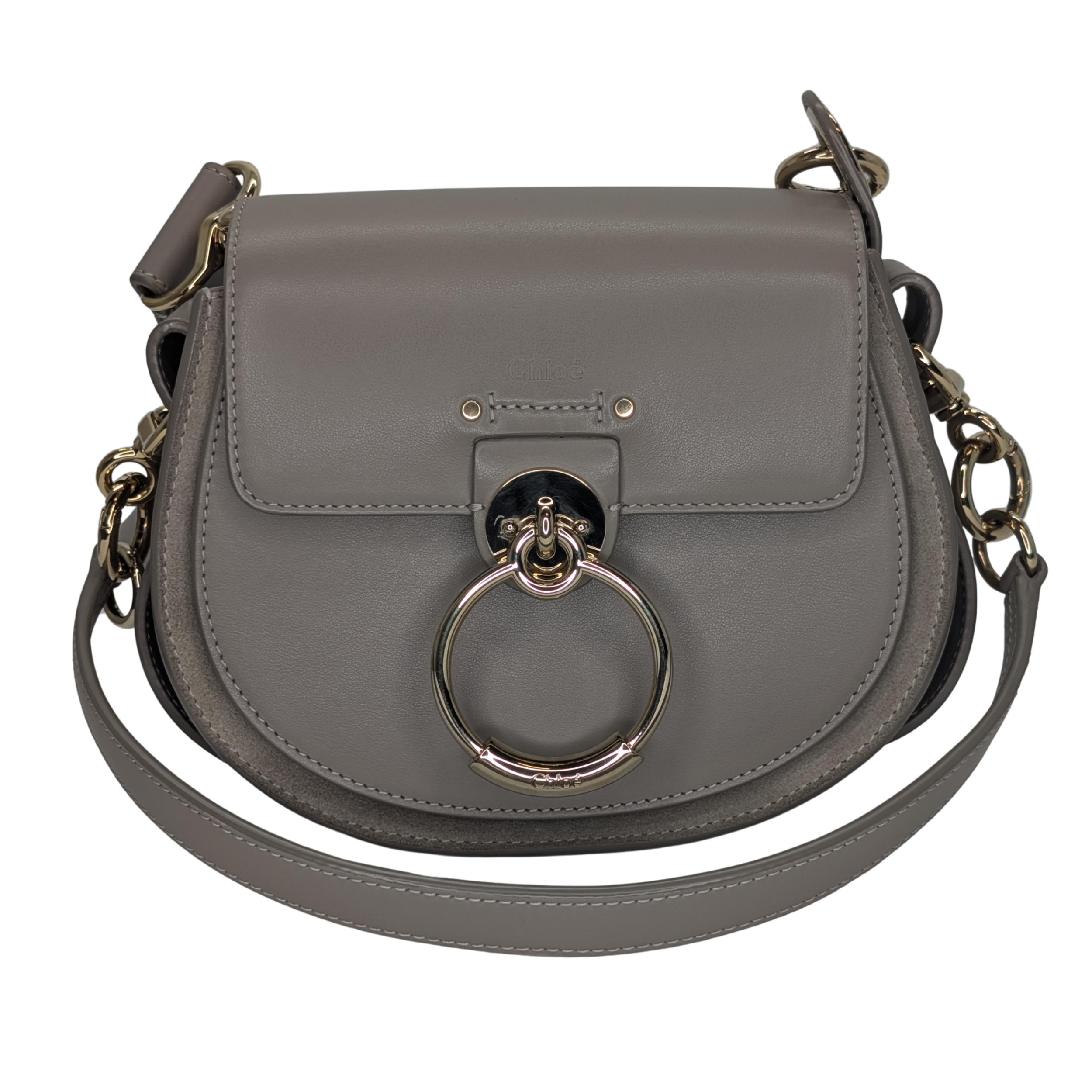 Chloe Calfskin Small Tess Bag Motty Grey