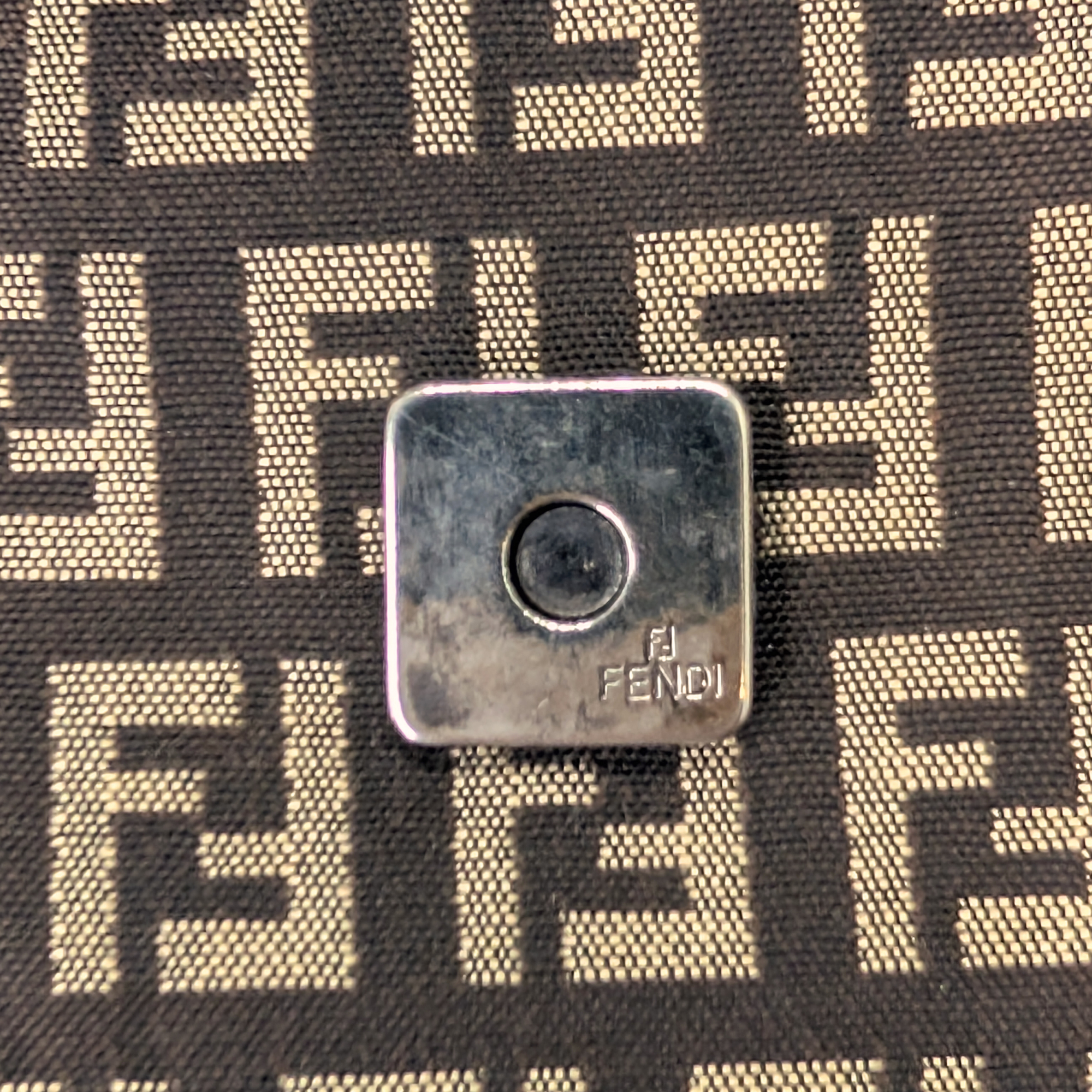 Fendi Zucchino Mamma Canvas Shoulder Bag