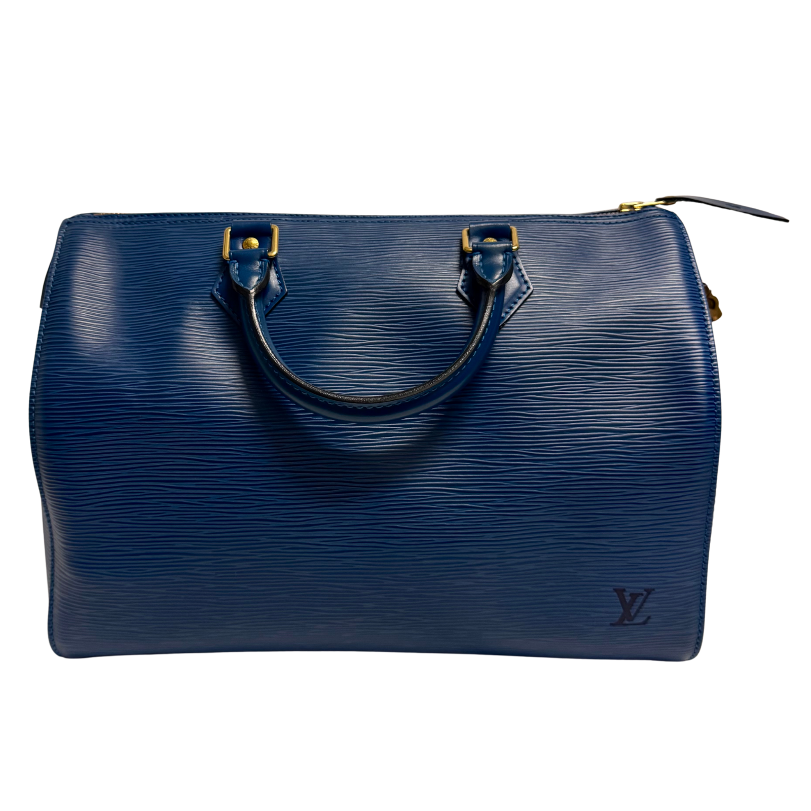 Louis Vuitton Epi Speedy 30 Blue Bag