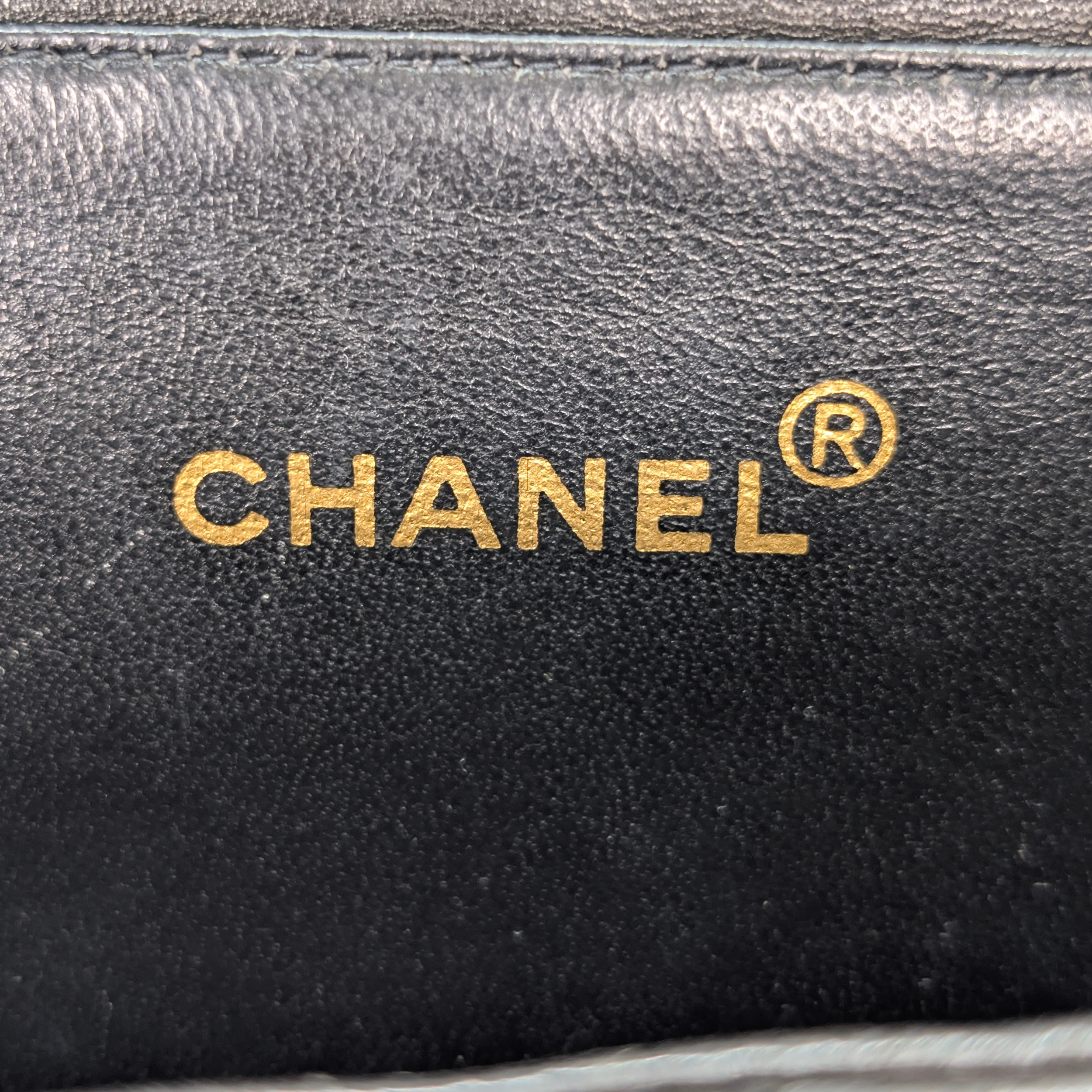Chanel Lambskin Vintage Double Sided Classic Flap Handbag Black