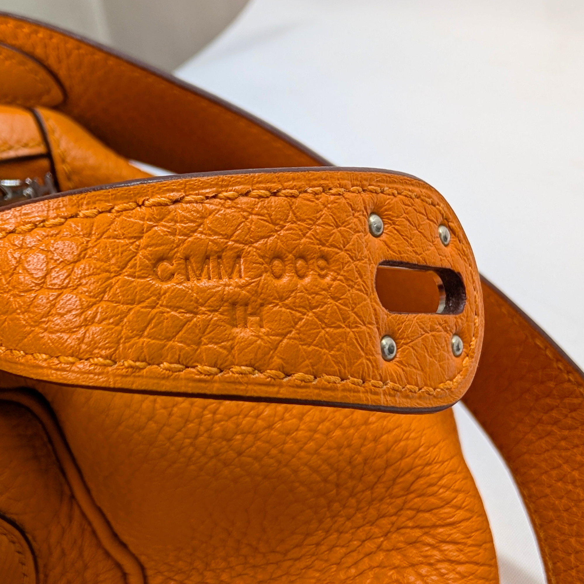 Hermes Lindy Clemence Handbag 26 C stamp SHW Orange
