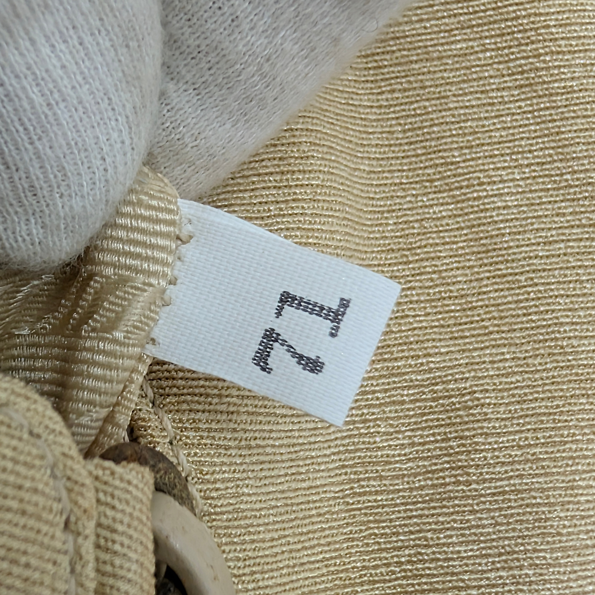 Prada Canvas & Tortoise Shell Shoulder Bag Beige