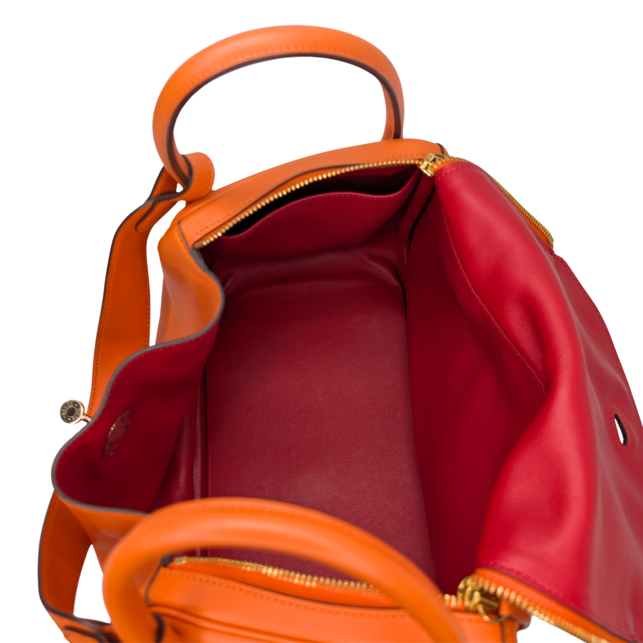 Hermes Lindy 30 Swift Leather Orange LGHW X Stamp