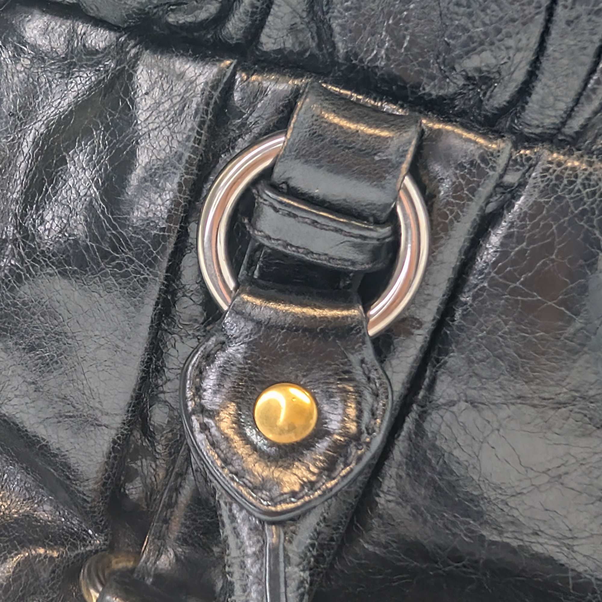 Miu Miu Vitello Crossbody Bag Black