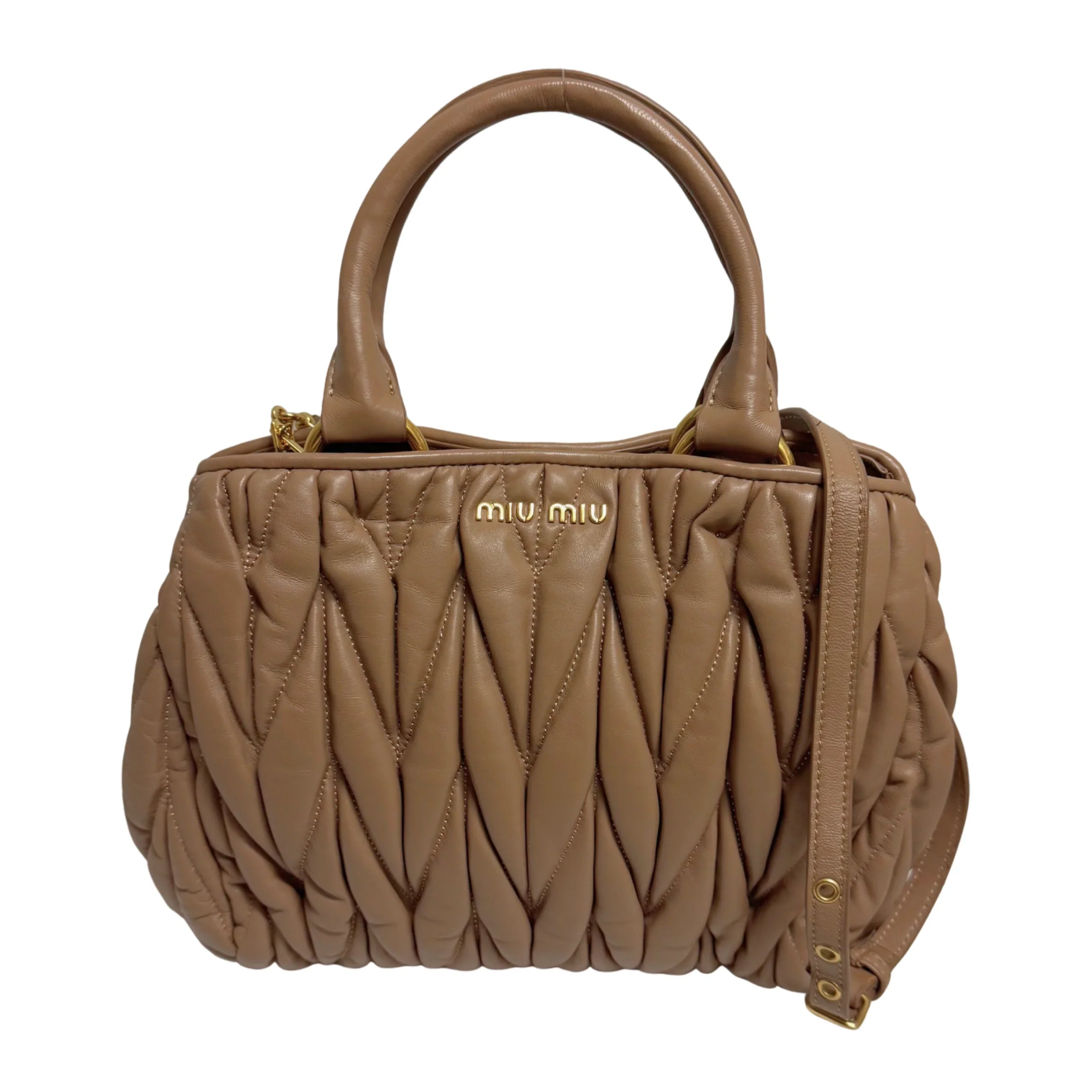 Miu Miu Nappa Matelassé leather Top Handle Bag