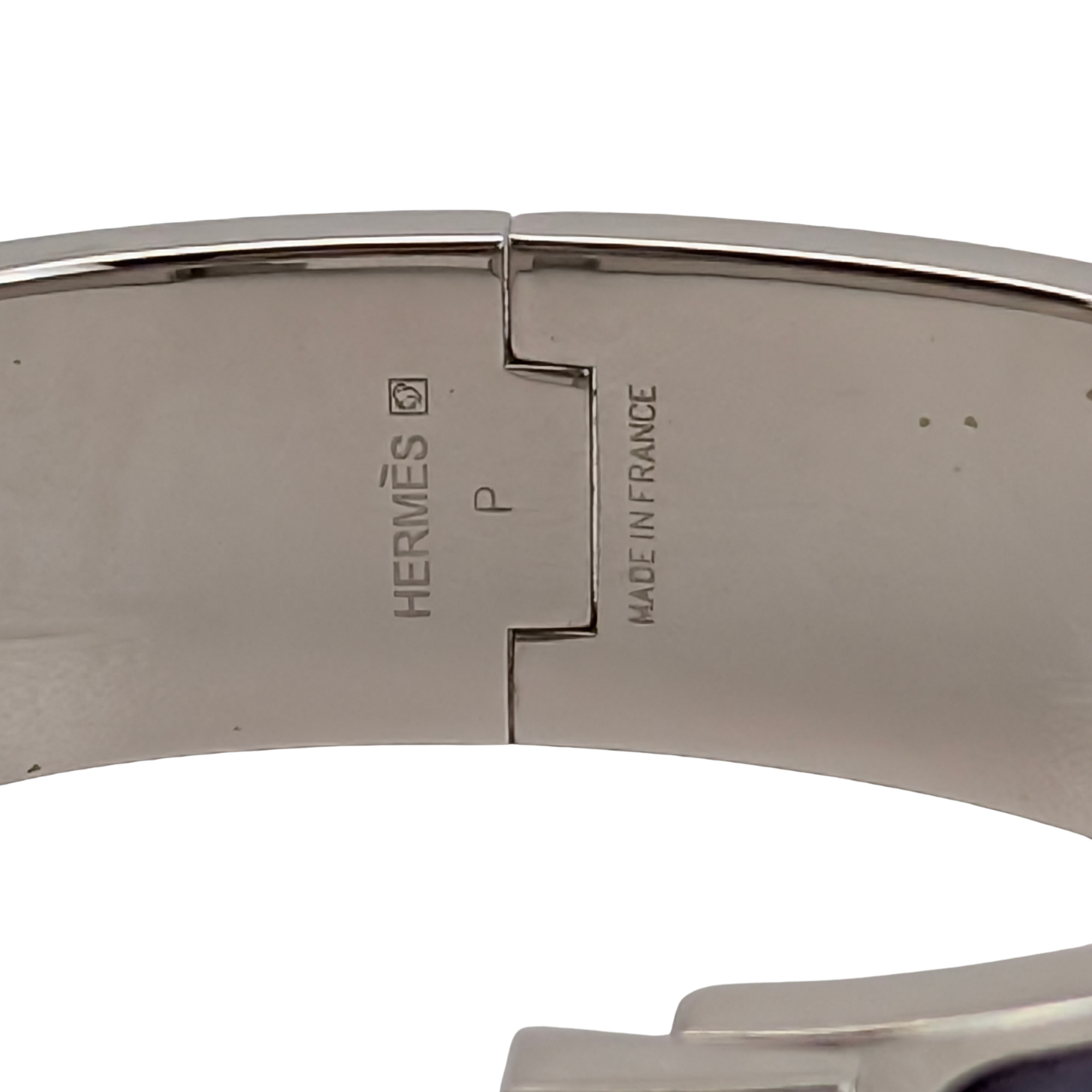 Hermès Clic Clac H Enamel Bracelet Purple
