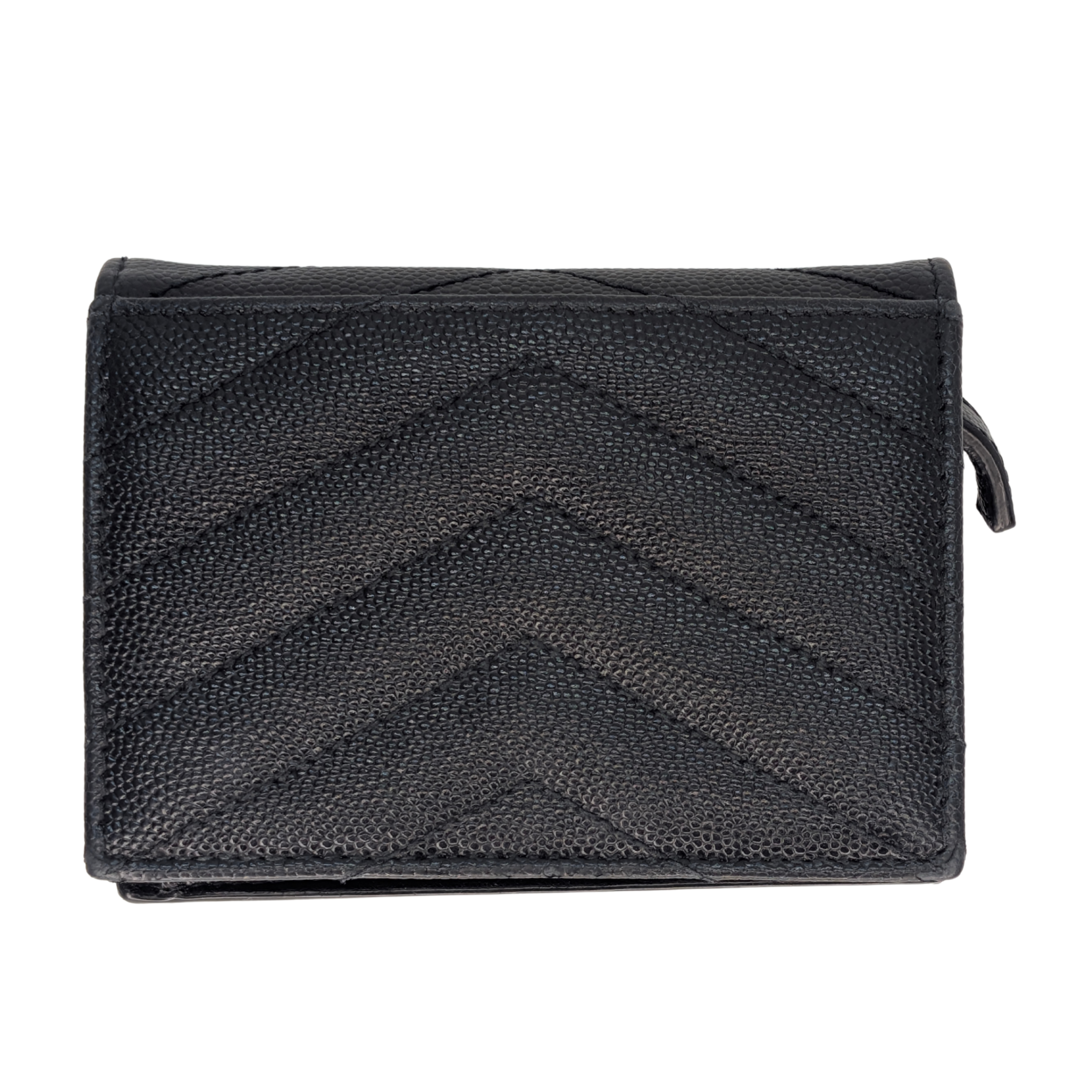 Yves Saint Laurent Cassandre Metalasse Wallet Black