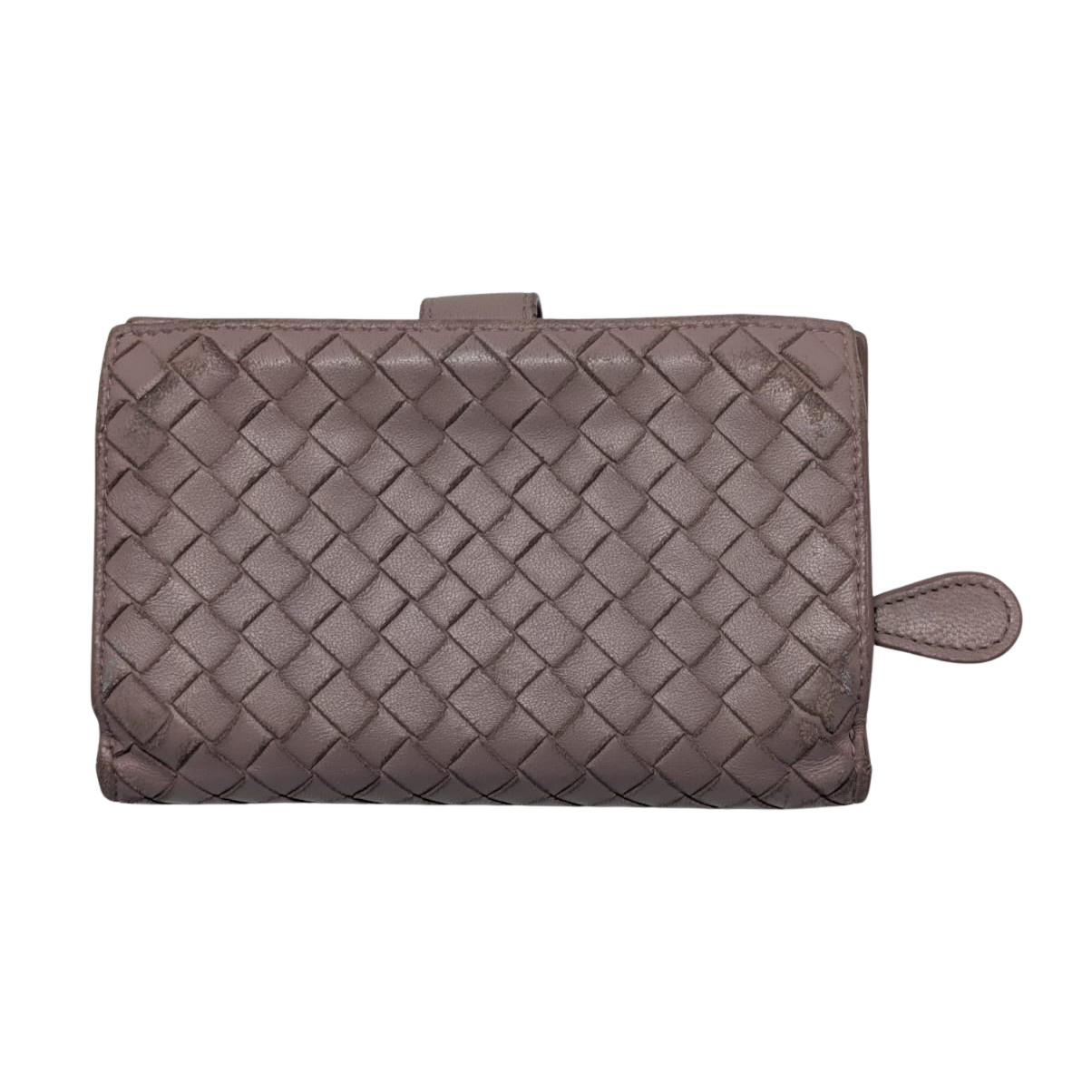 Bottega Veneta Intreciatto Vintage Wallet Leather Pink