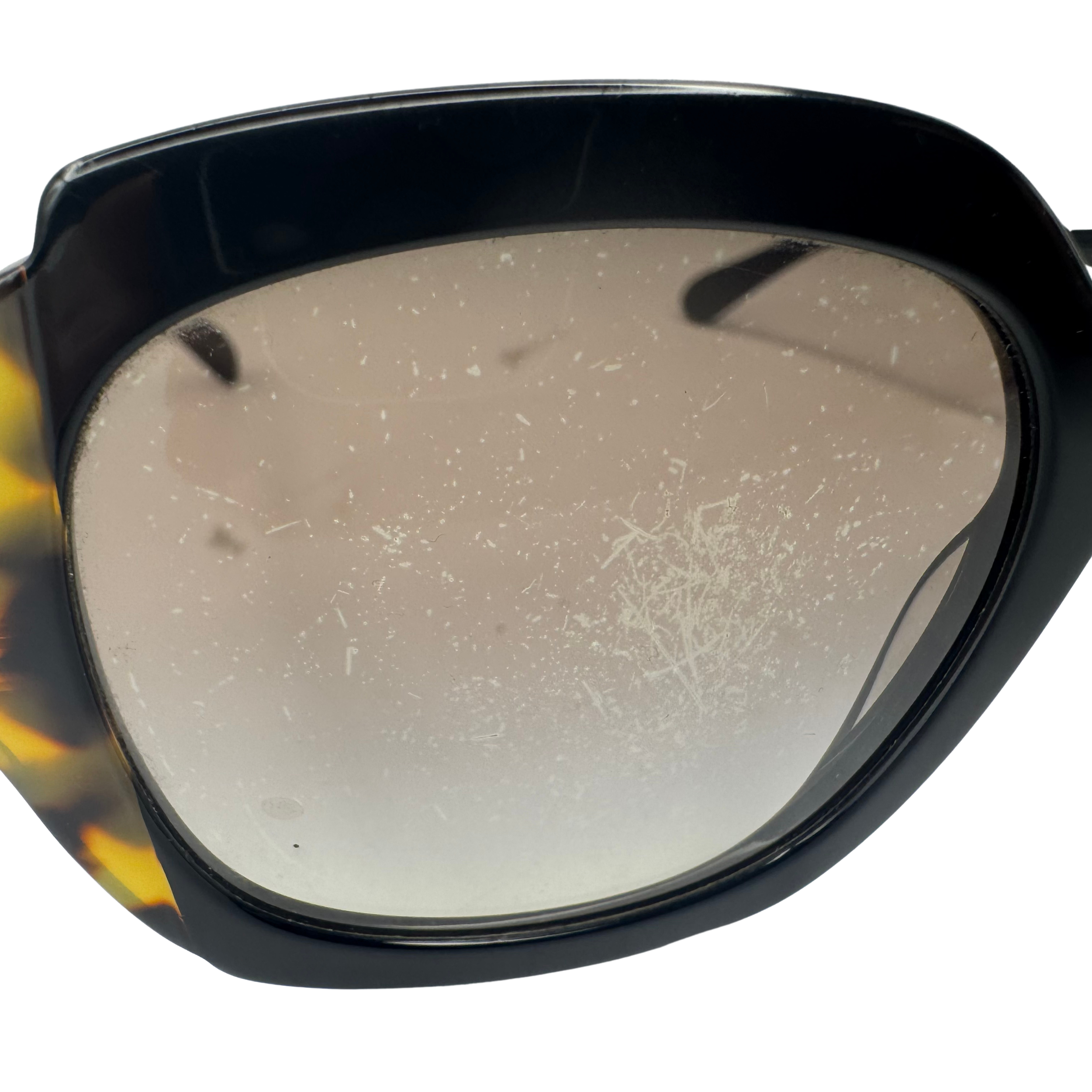 Prada SPR 16U Black Square Sunglasses