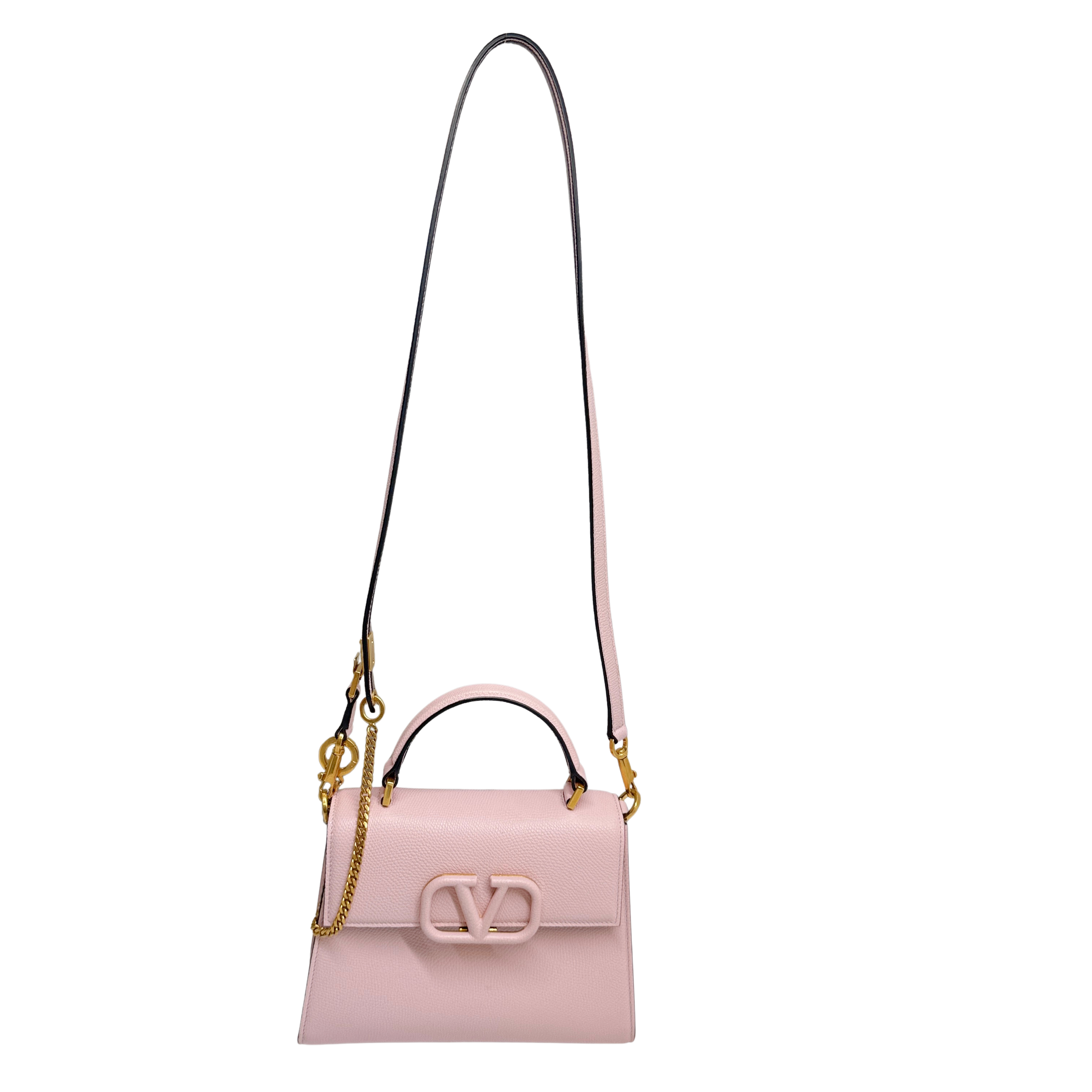 Valentino Garavani Small VSling Shoulder Bag Leather Pink