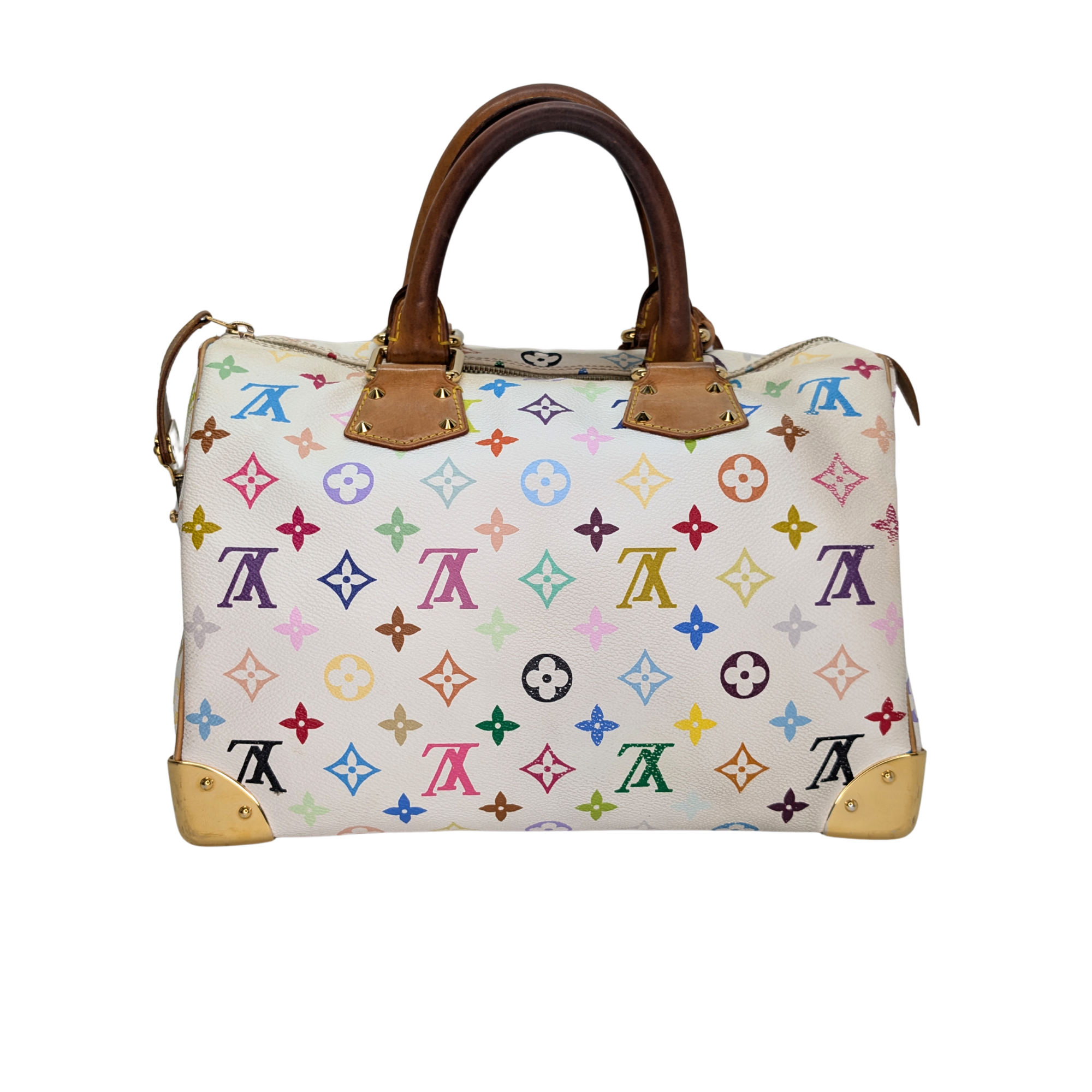 Louis Vuitton Murakami Speedy 30 Multicolour Handbag White