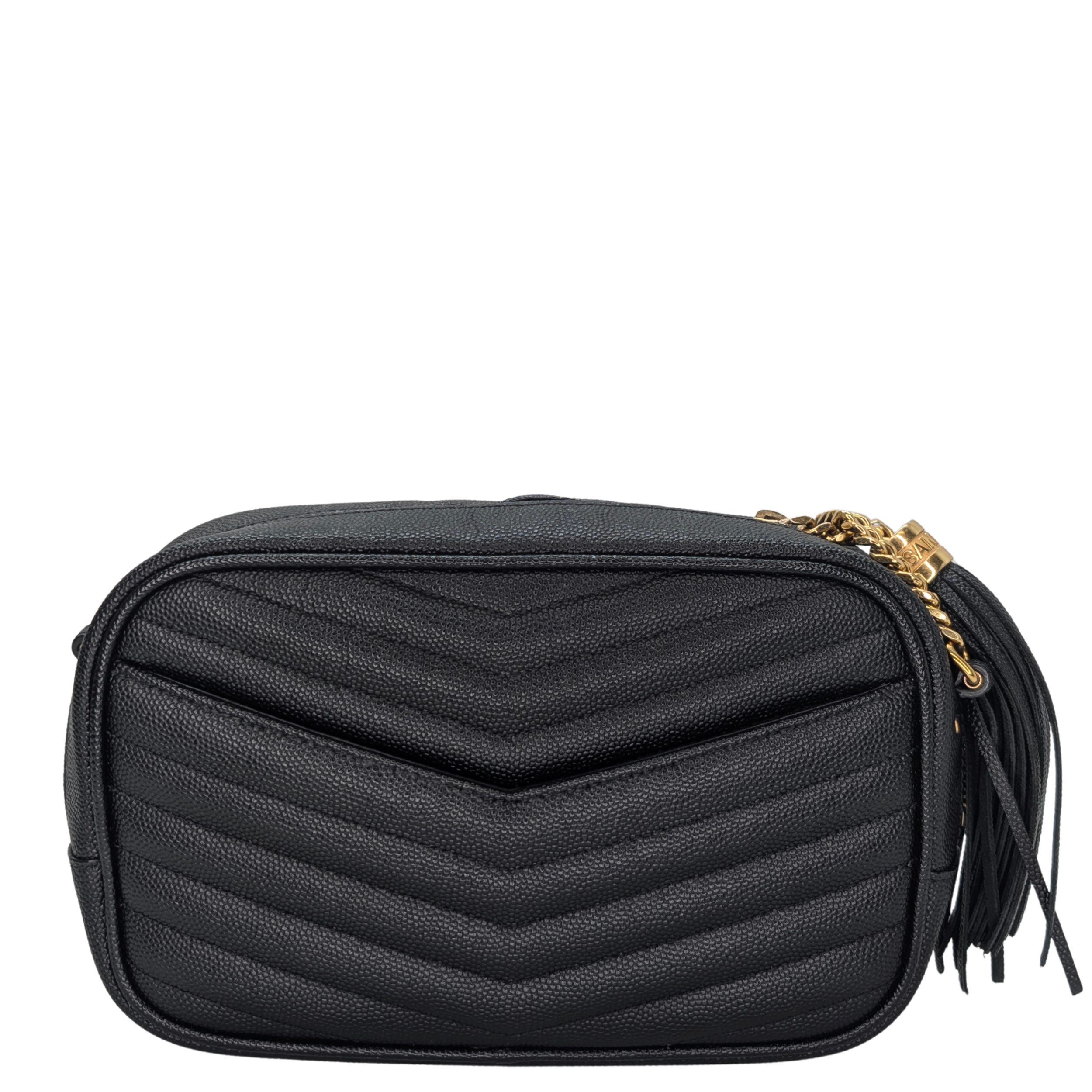 Saint Laurent Lou Mini Grain Leather Camera Bag GHW