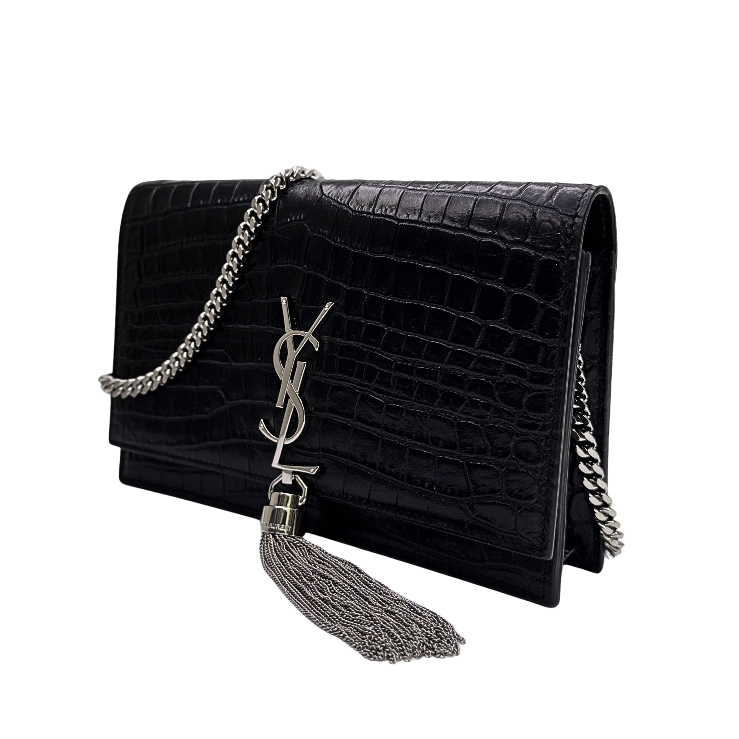 Saint Laurent Kate Shoulder Bag Leather Black