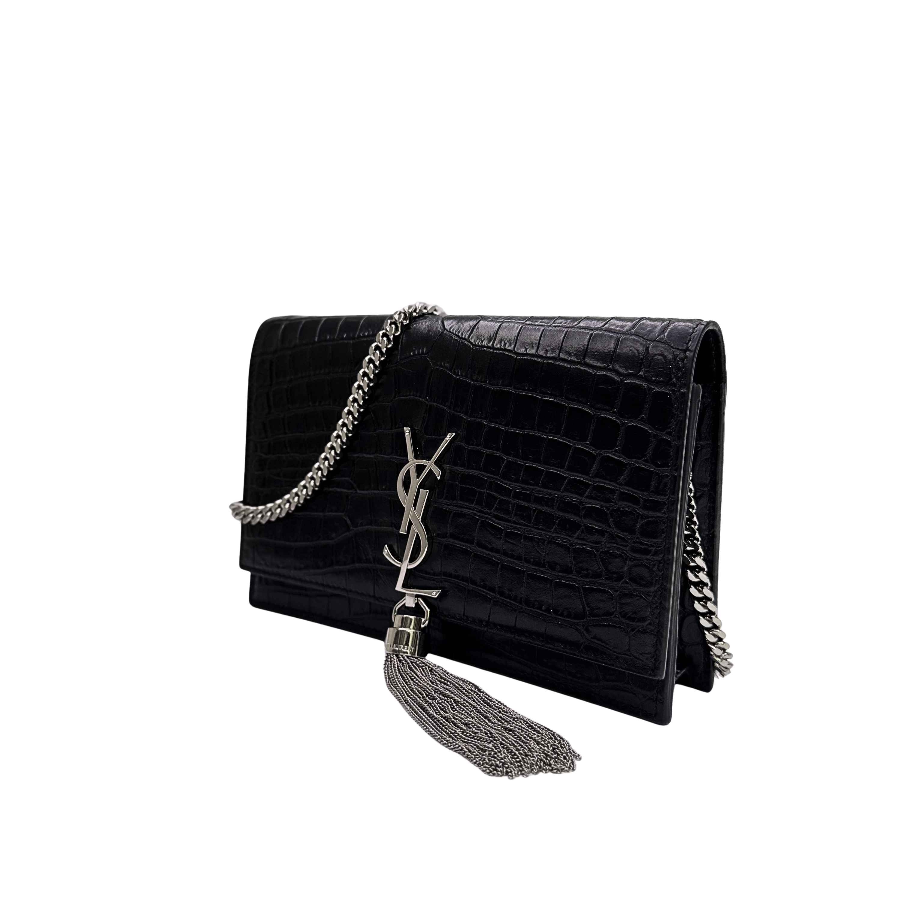 Saint Laurent Kate Shoulder Bag Leather Black