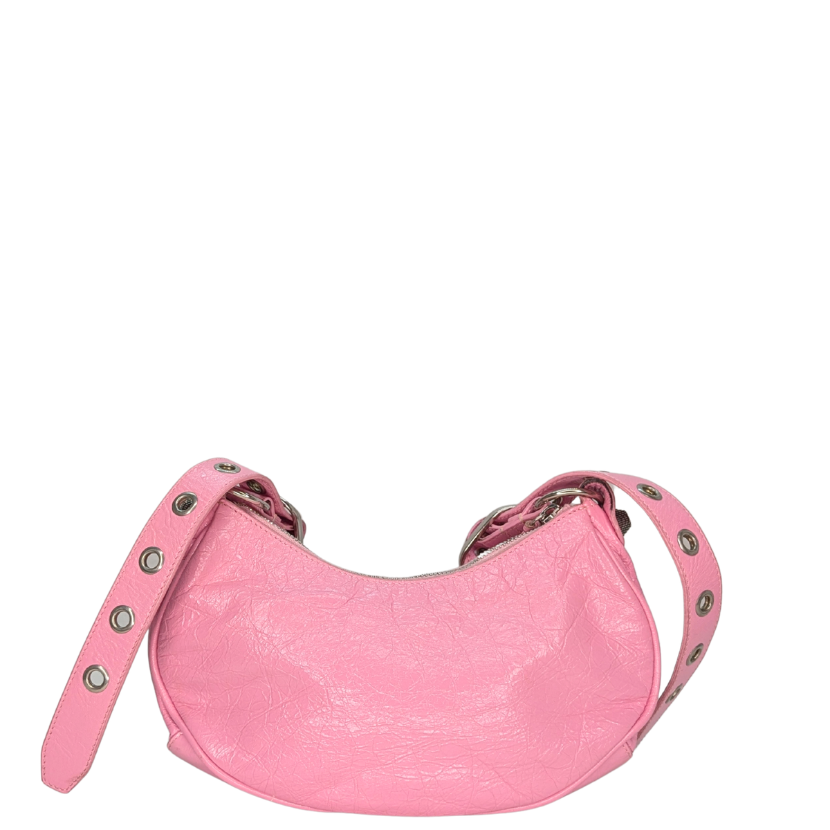 Balenciaga Leather Le Cagole Shoulder Bag XS Pink