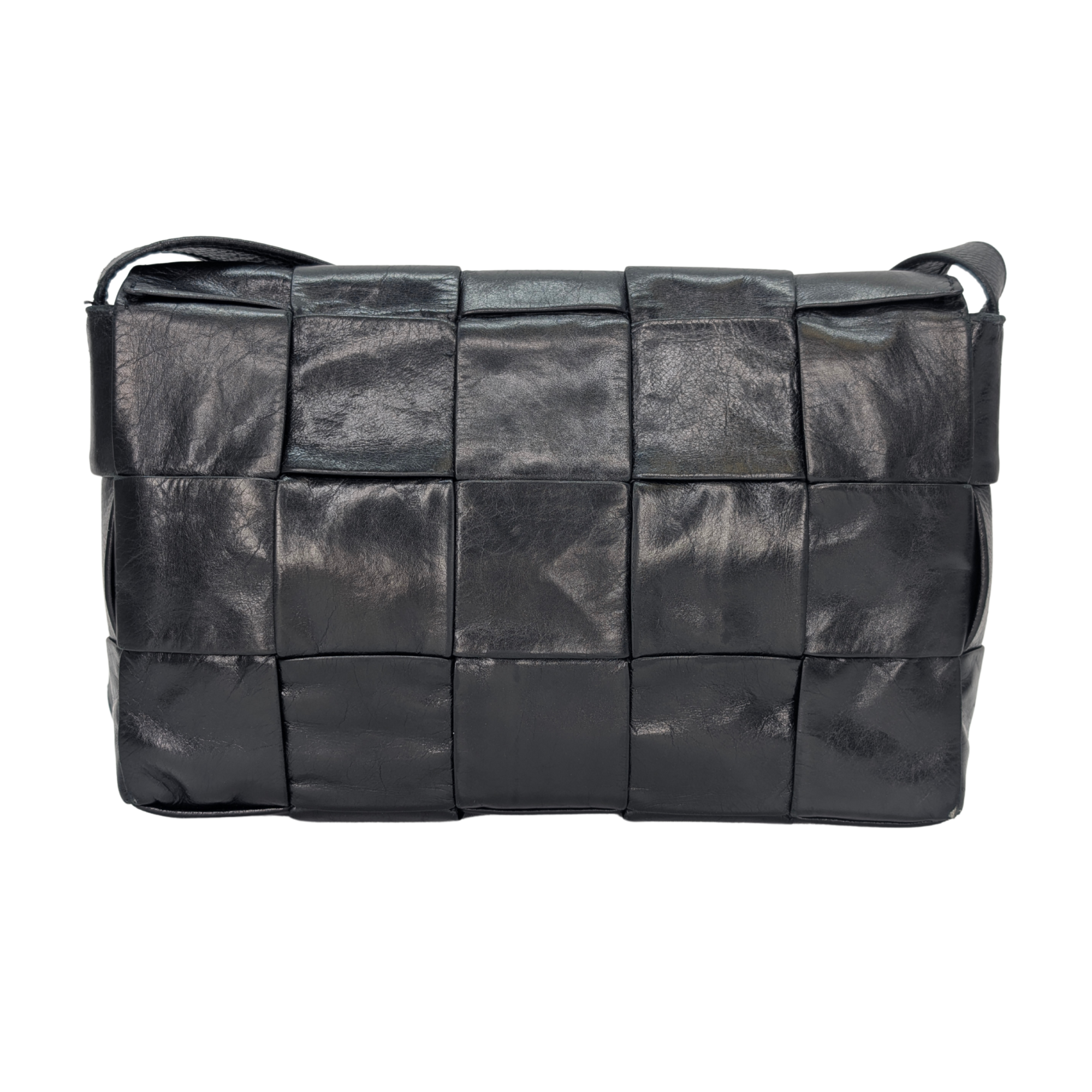 Bottega Veneta Intrecciato Cassette Bag Black