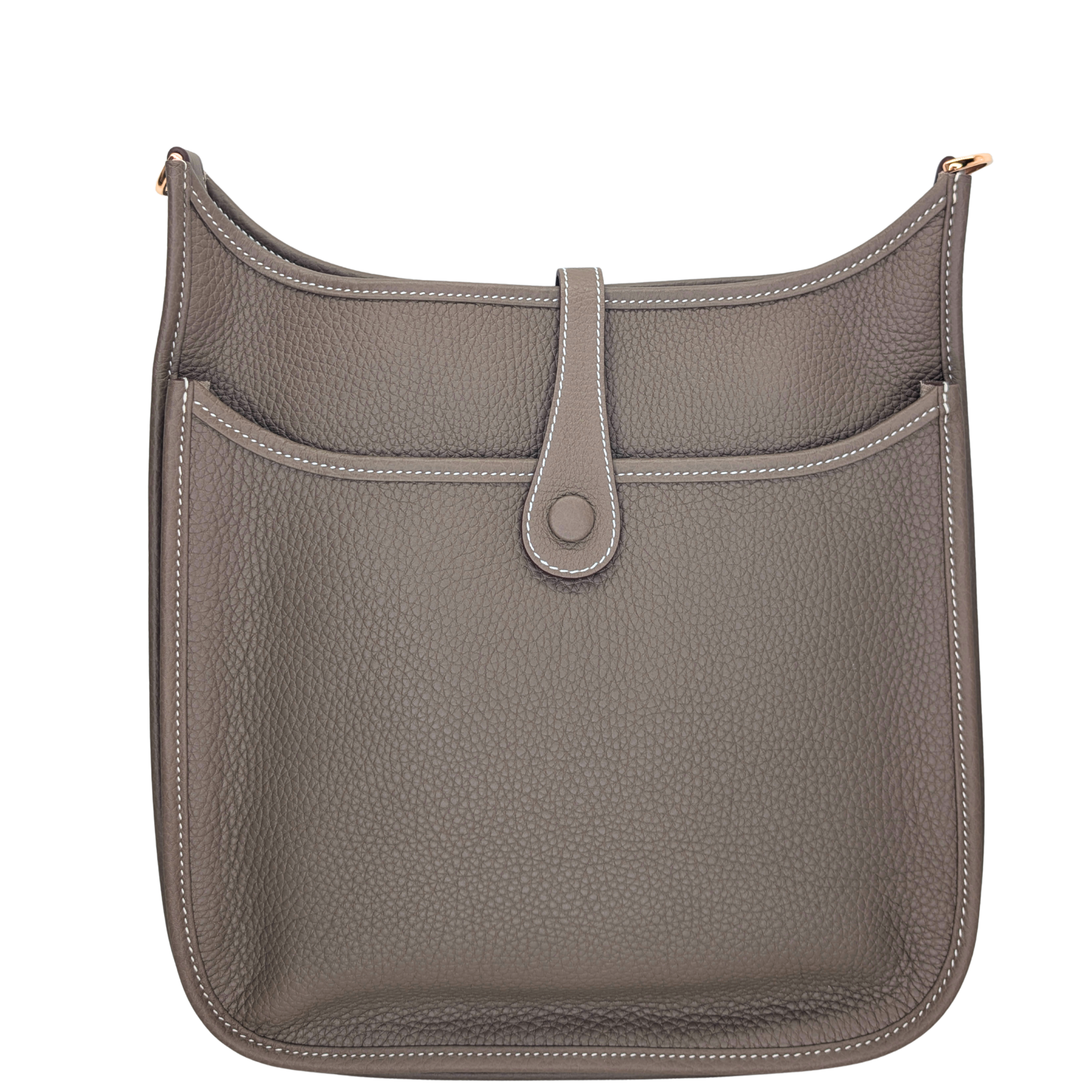 Hermes Evelyne III 29 Taurillon Clemence Etoupe Stamp U