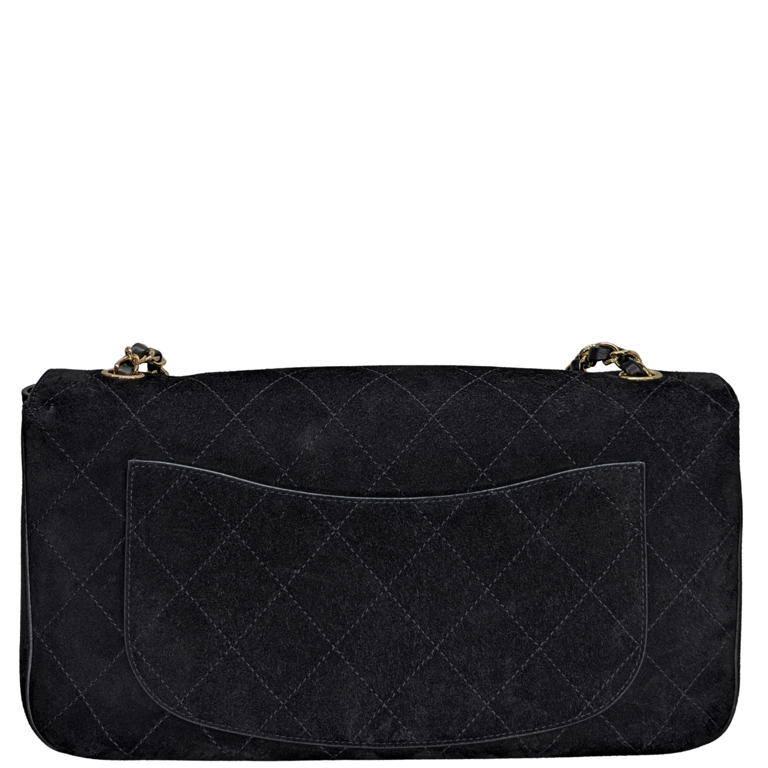 Chanel Suede Calfskin Souplissimo Maxi Flap Bag Black