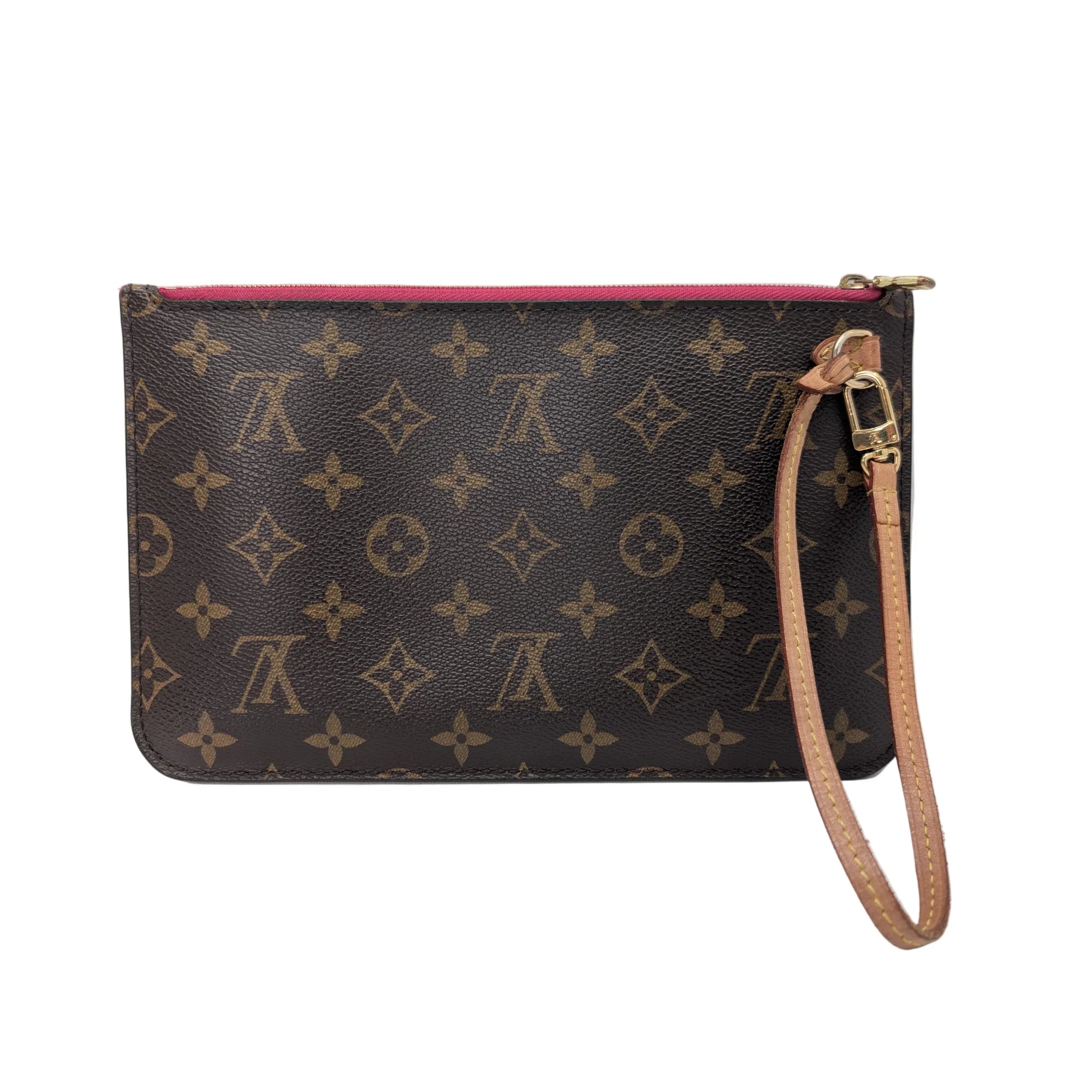 Louis Vuitton Neverfull Monogram Pouch Brown - Lost Designer