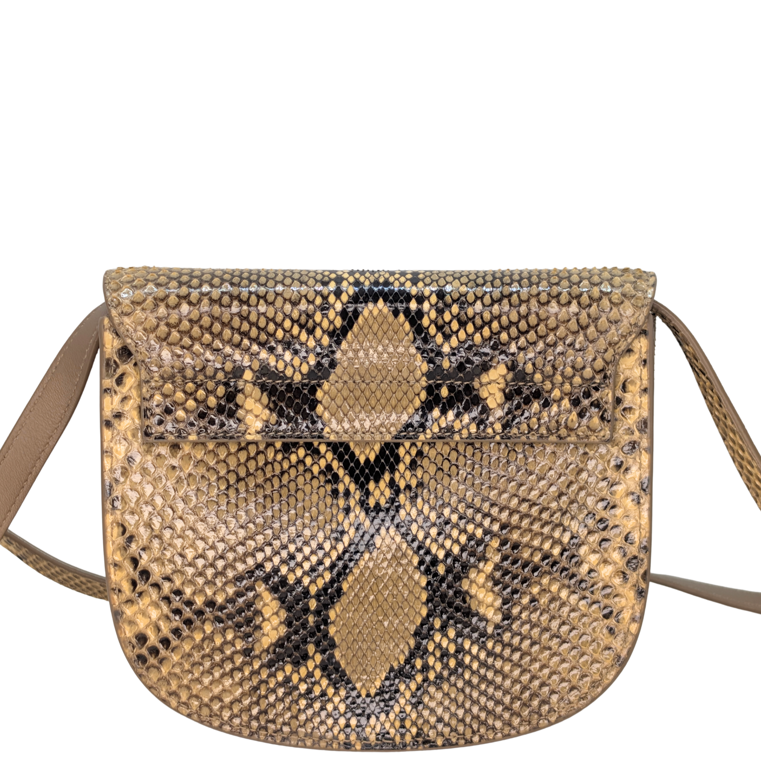 Saint Laurent Kaia Neutral Python Small Bag