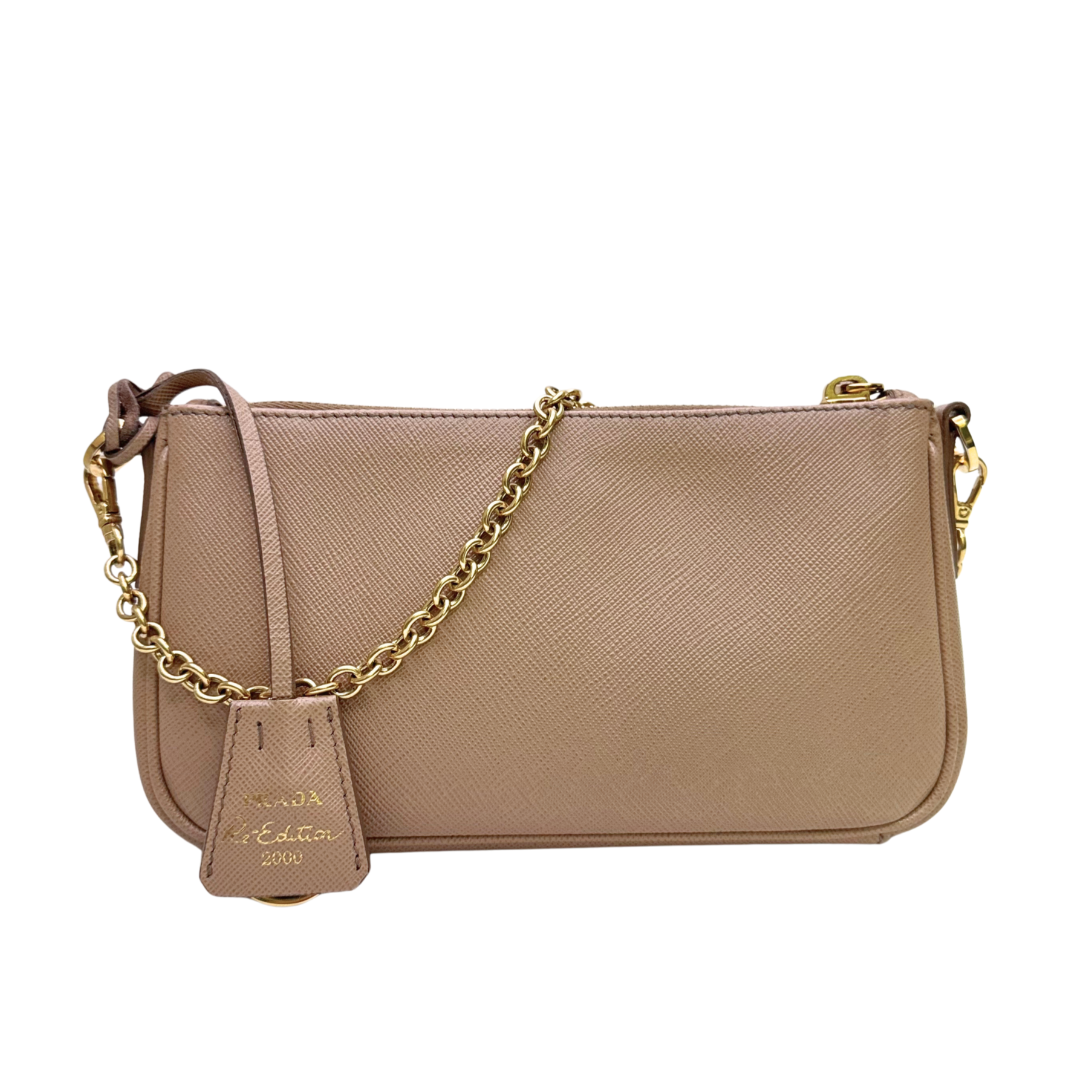 Prada Re-edition Crossbody Bag Leather Beige