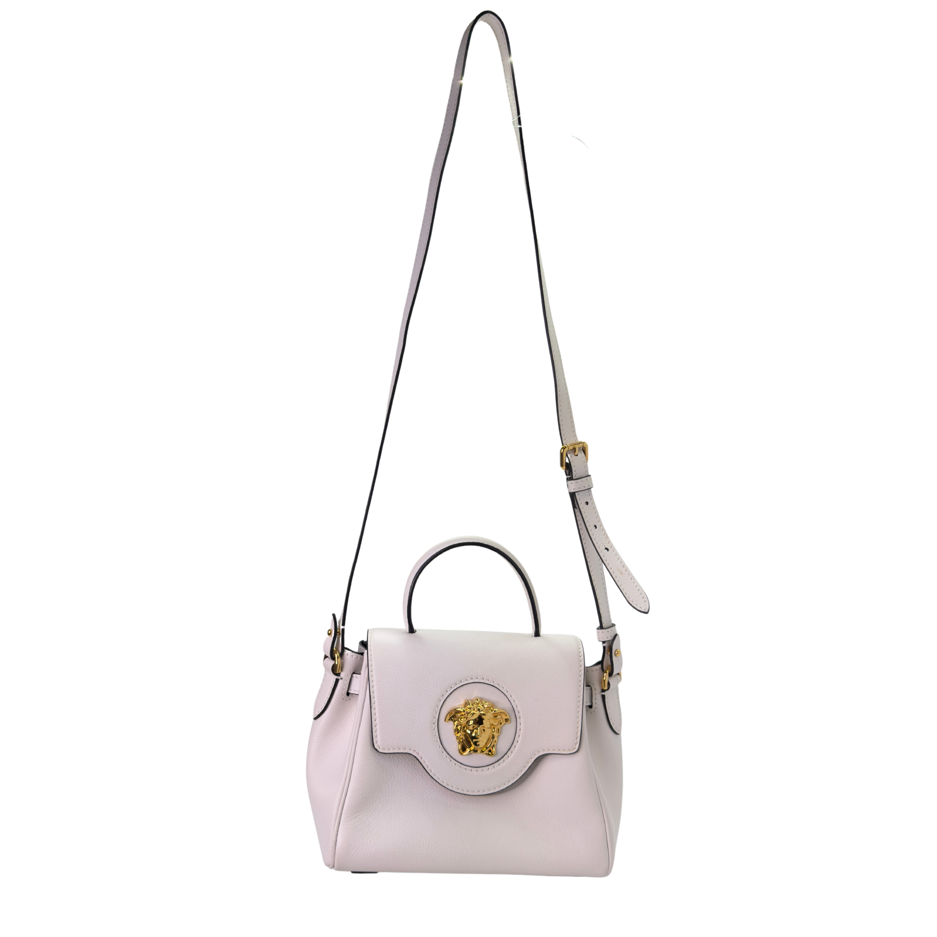 Versace La Medusa Small Crossbody Bag White