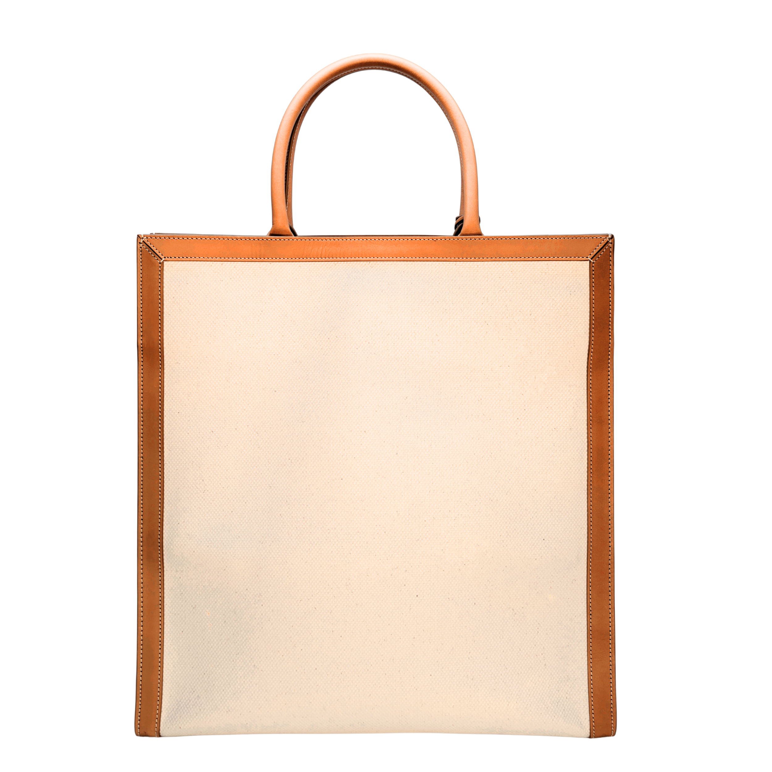 Celine Leather X Canvas Cabas Vertical Tote Bag Large