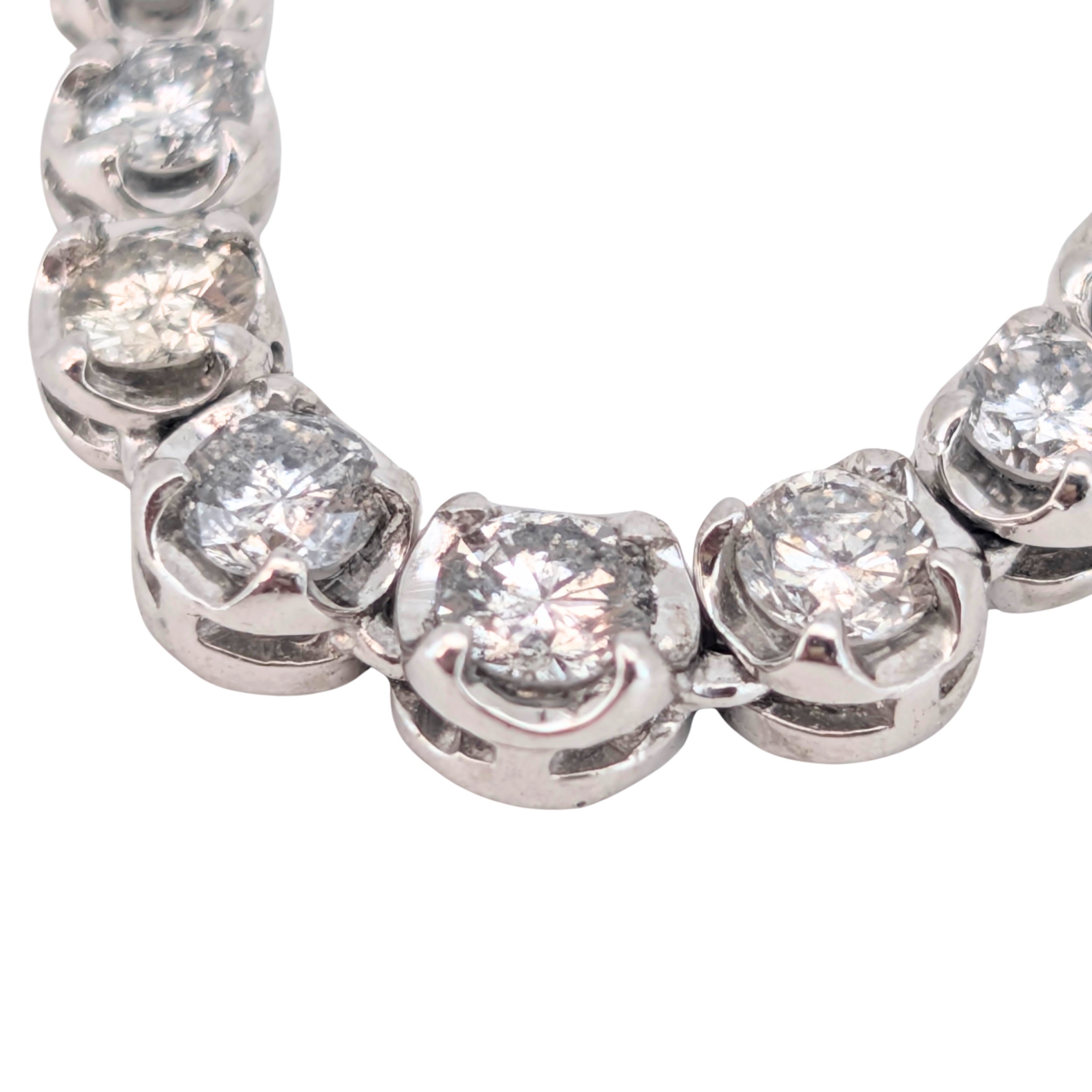 3.00Ct Natural Diamond Tennis Necklace In Platinum