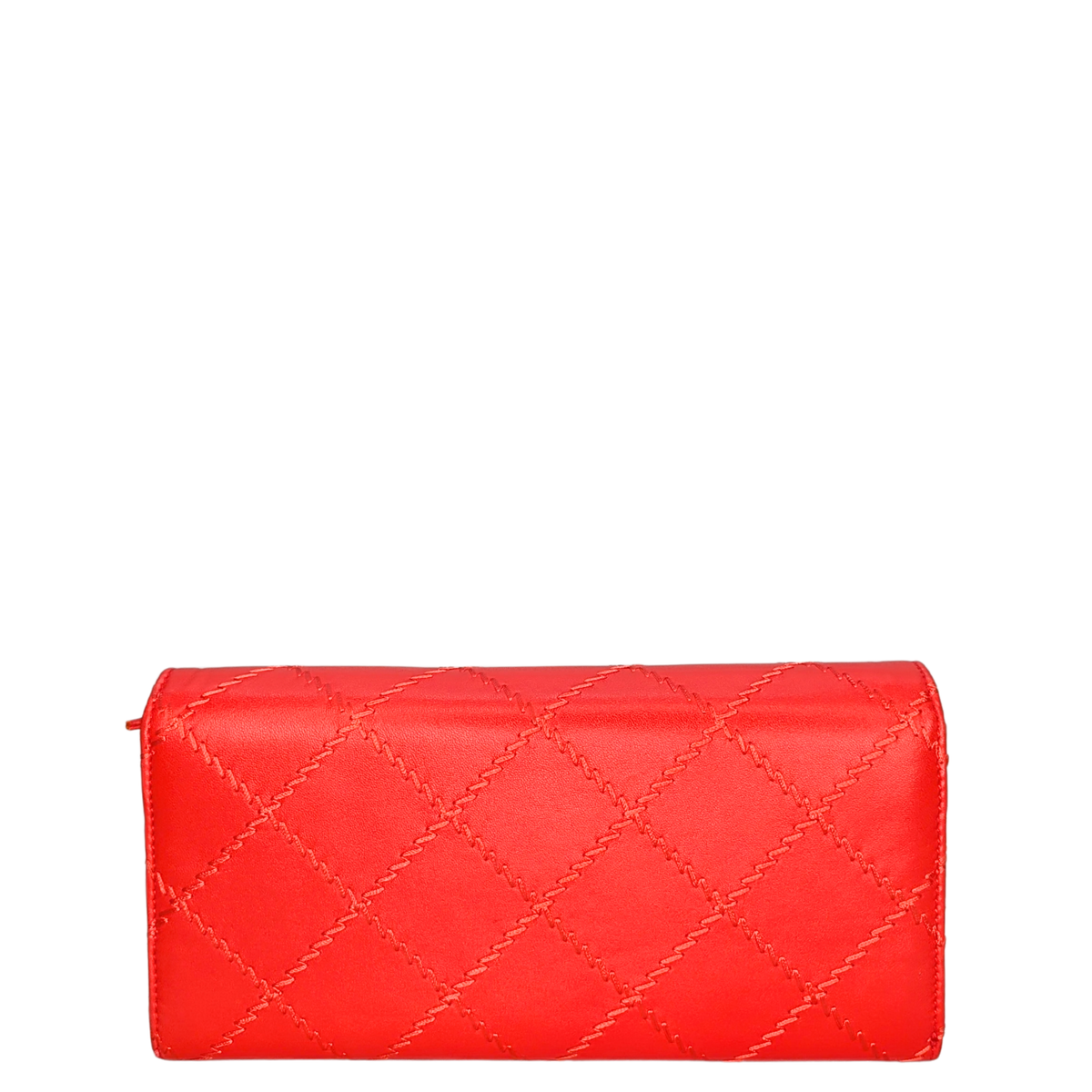 Chanel CC Quilted Lambskin Ultimate Stitch Flap Wallet On Chain Red