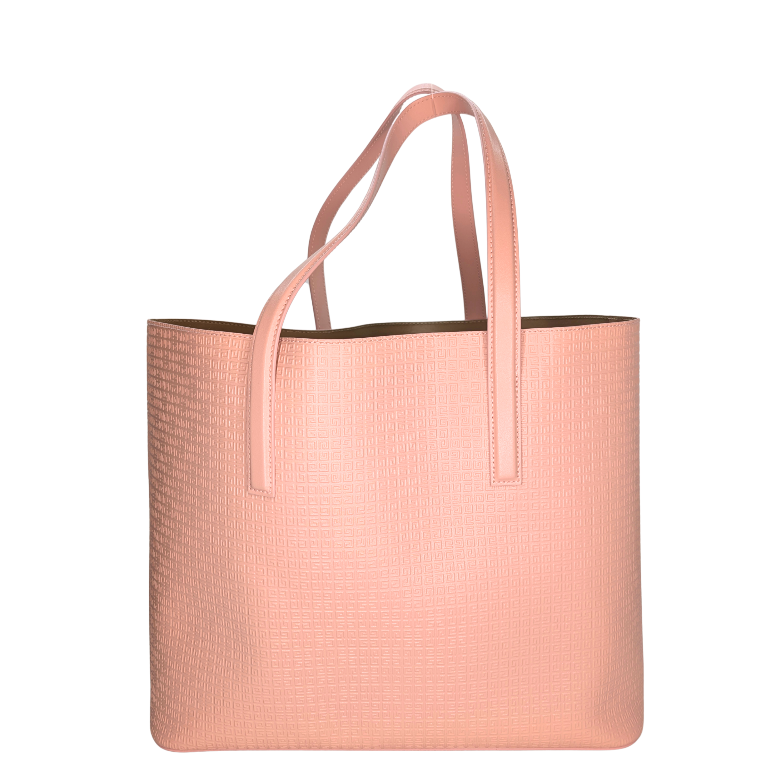 Givenchy Calfskin Logo Embossed Wing Shopper Tote Bag Blush Pink