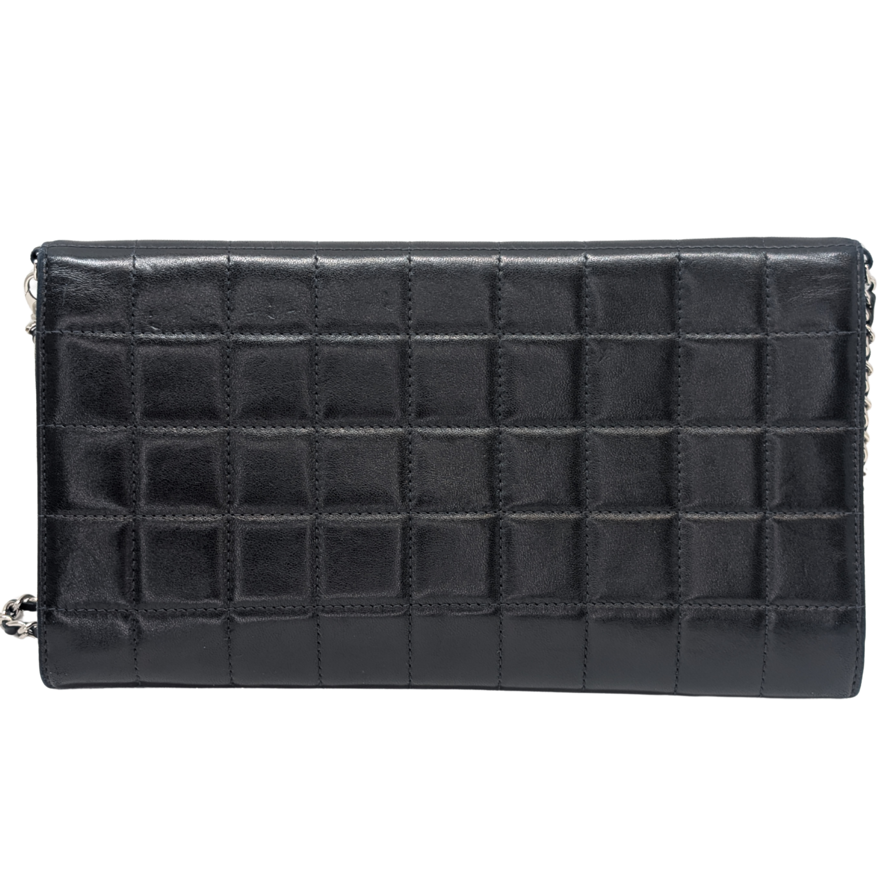 Chanel Chocolate Bar WOC Black/Silver Shoulder Bag