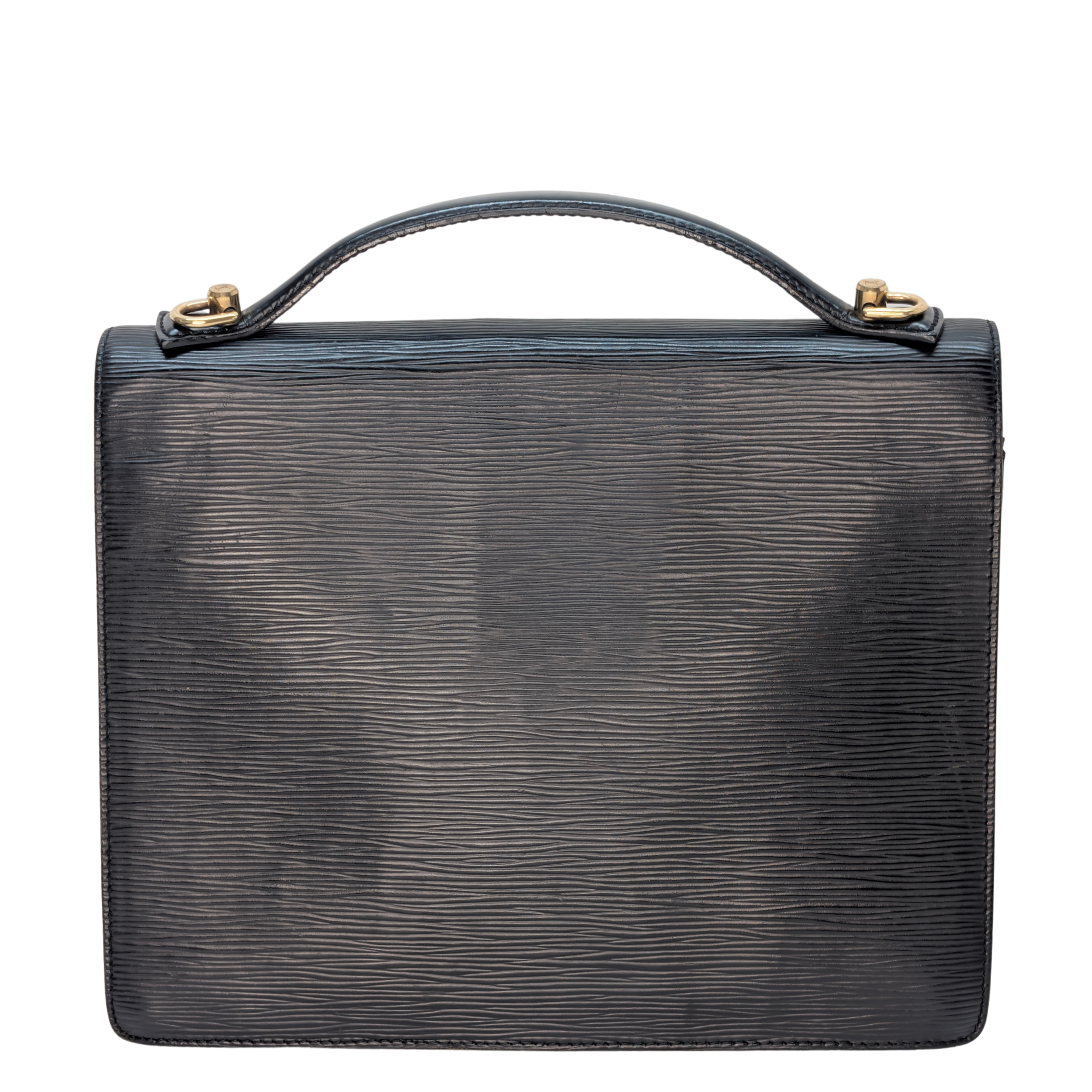 Louis Vuitton Monceau 28 Epi Bag Black