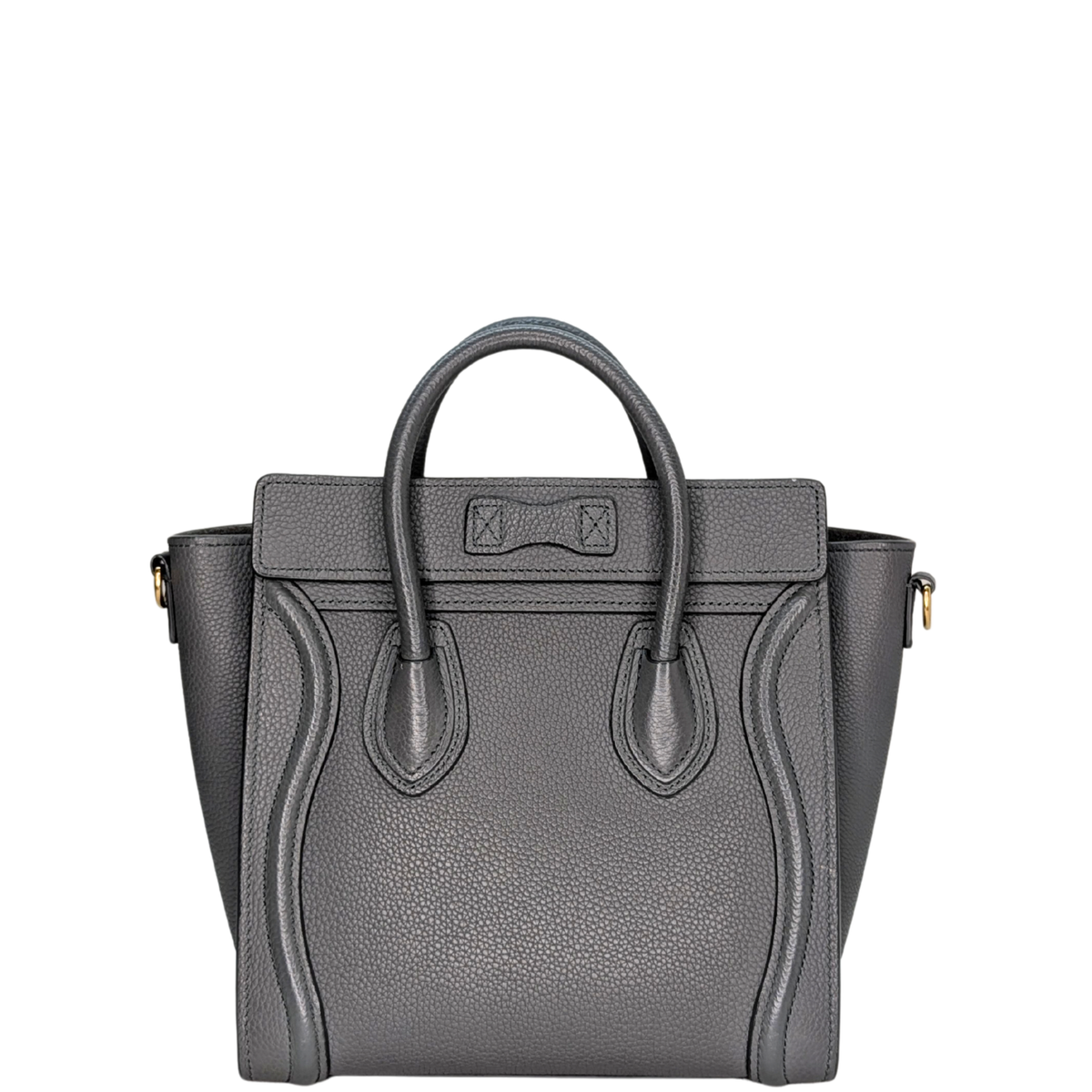 Celine Nano Luggage Tote Bag Dark Grey Kohl