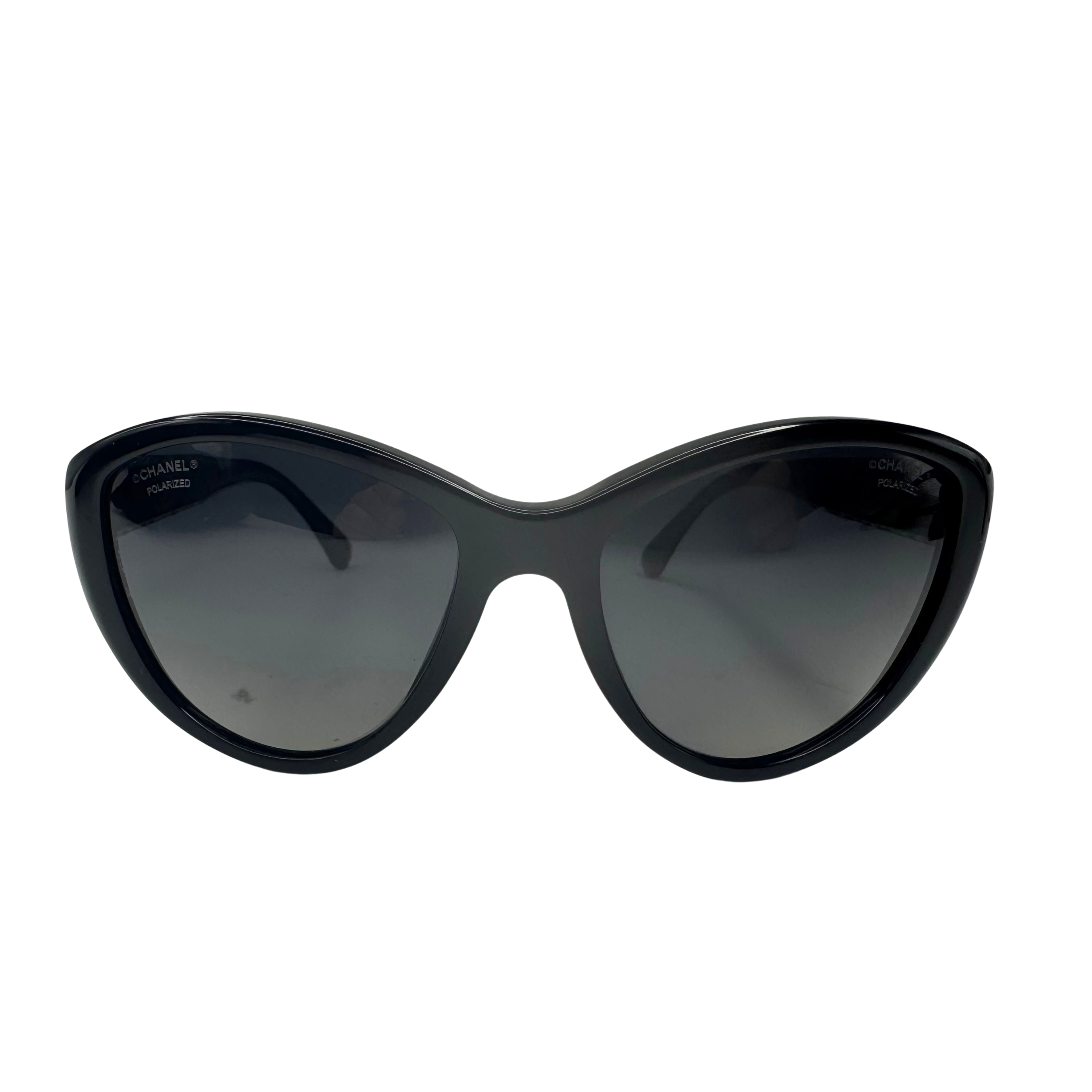 Chanel 5298-B c.501/S8 Black Cat-Eye Polarised Sunglasses