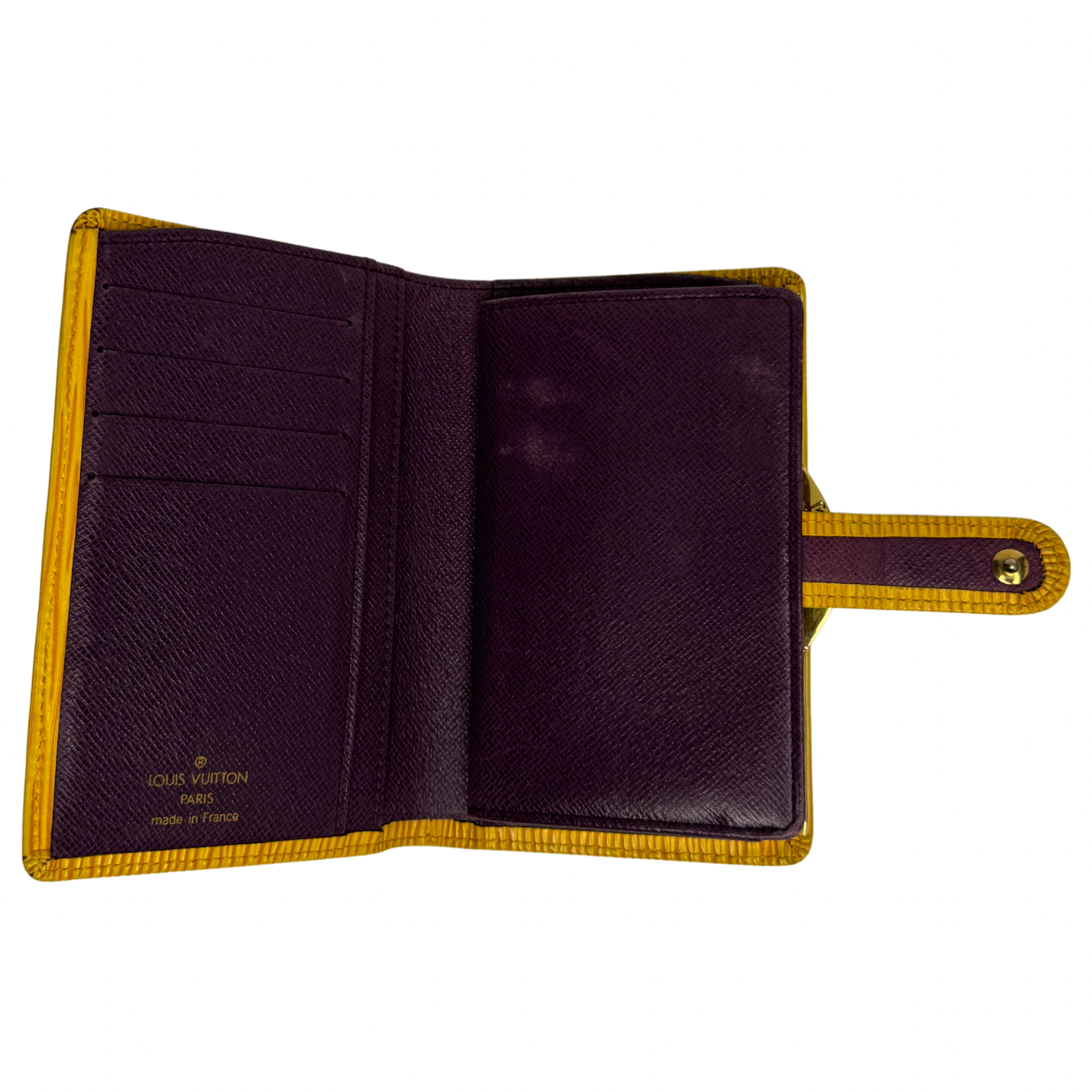 Louis Vuitton Epi Leather Long Wallet Yellow