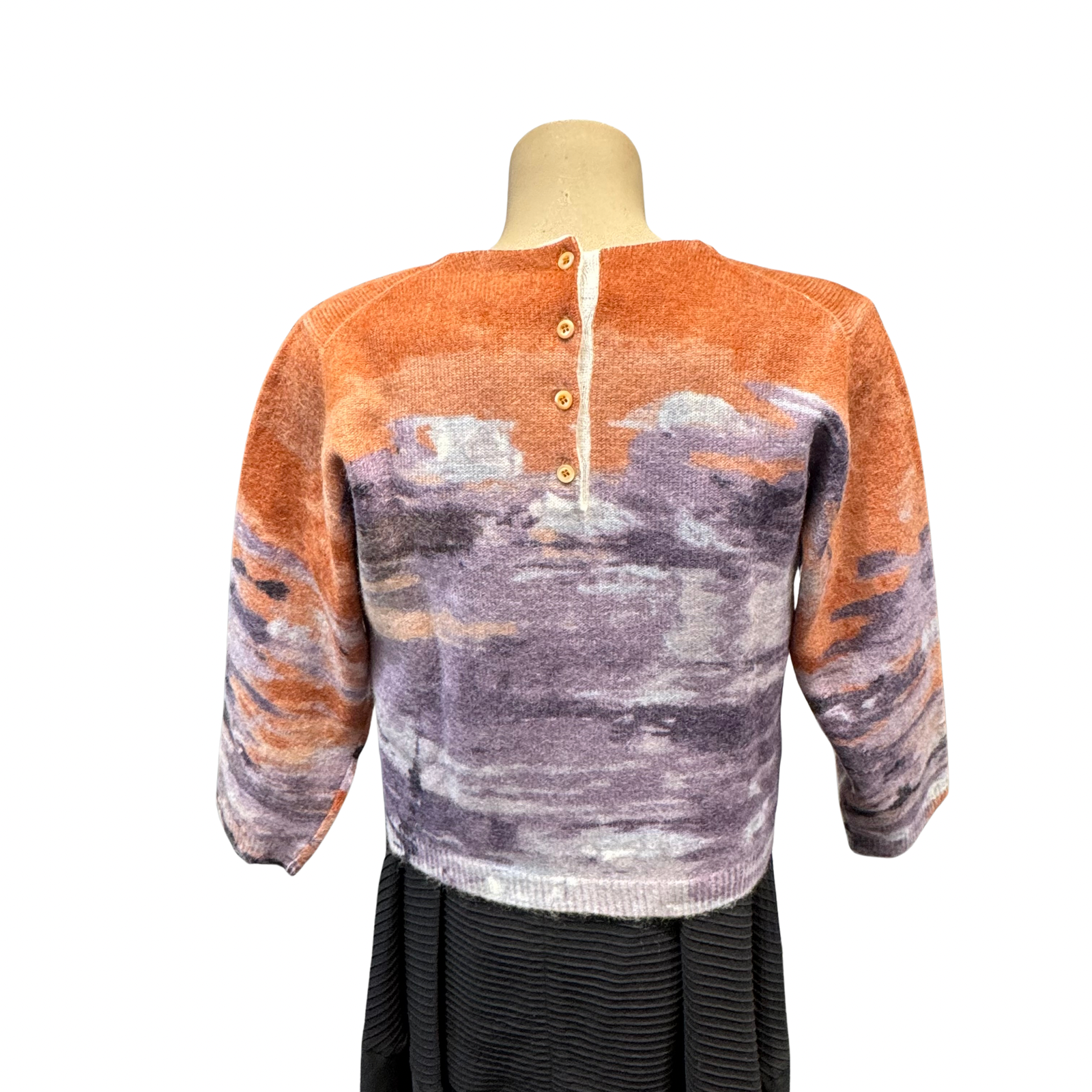 Prada Painted Seaside Landscape Knit Sweater