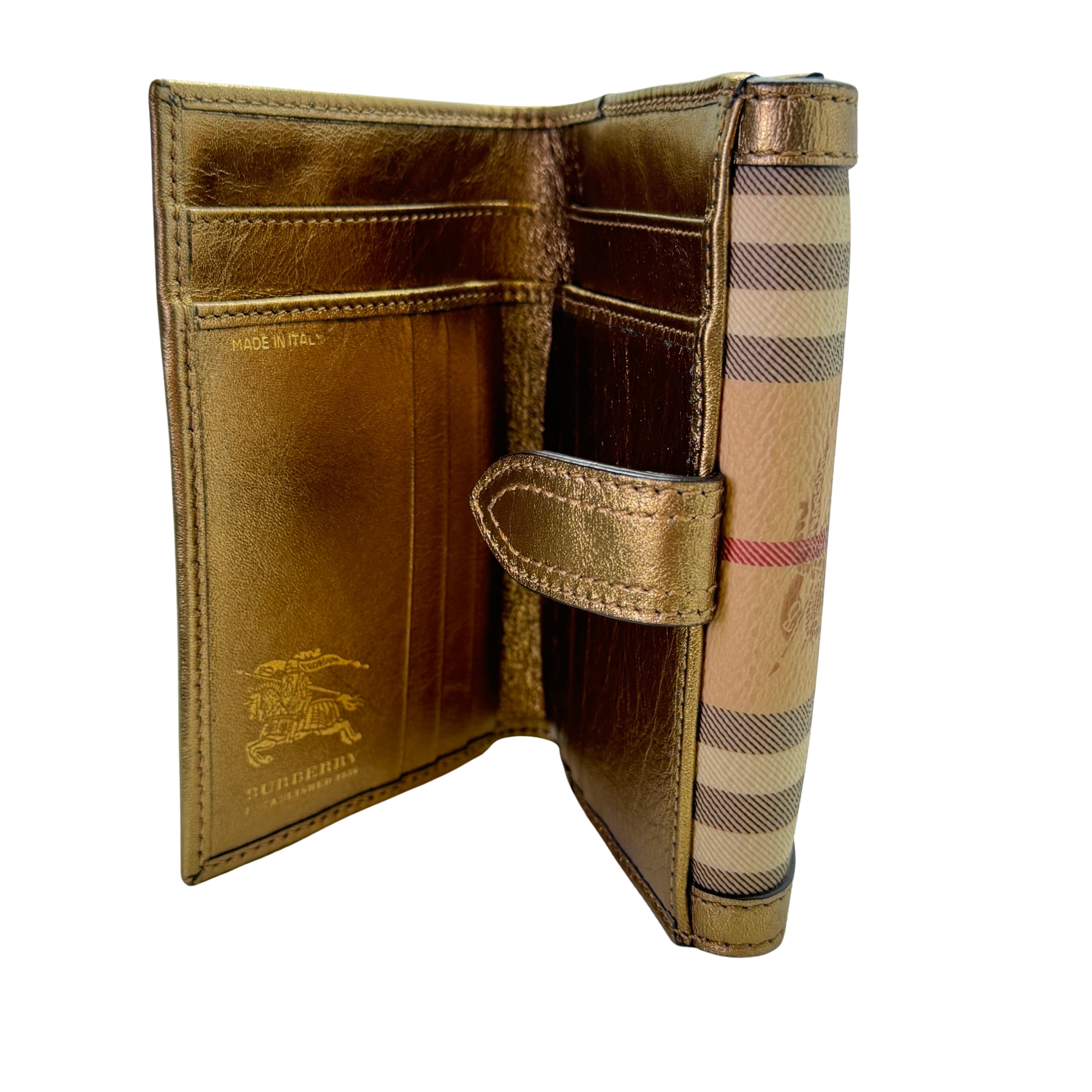 Burberry Wallet Leather Beige